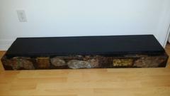 Paul Evans Brutalist Patchwork Wall Mount Shelf with Slate Top