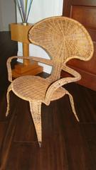 Miller and Danny Ho Fong Sculptural Rattan Lounge Chair