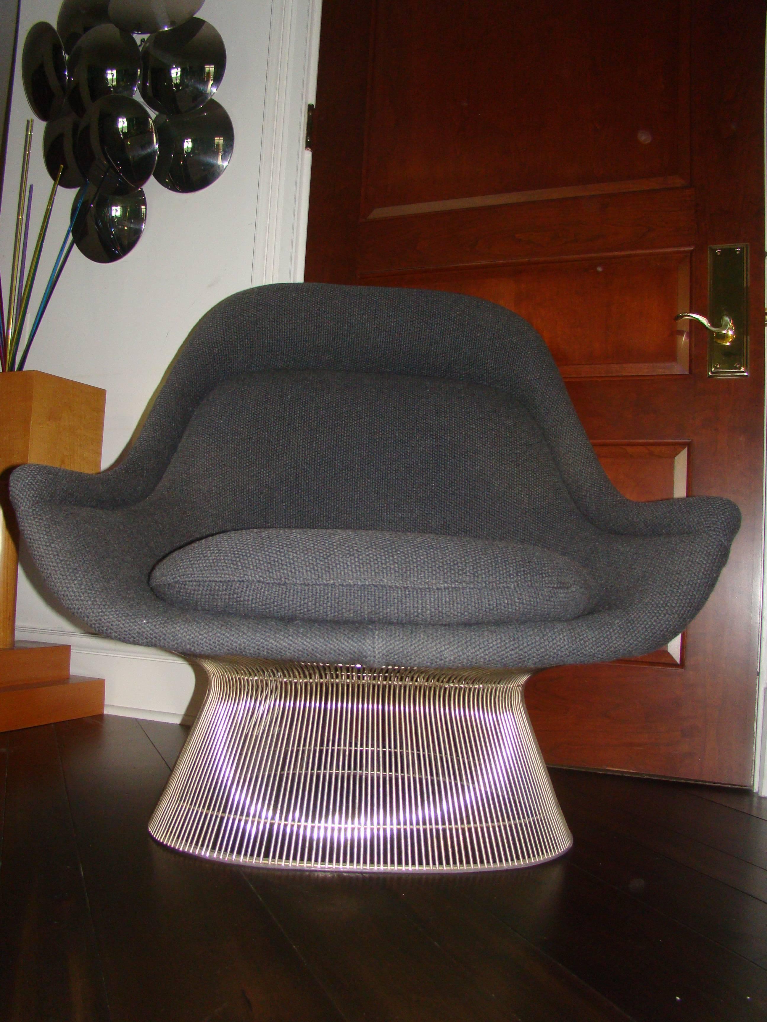 Knoll Warren Platner Throne Easy Chair and Ottoman Lounge 1