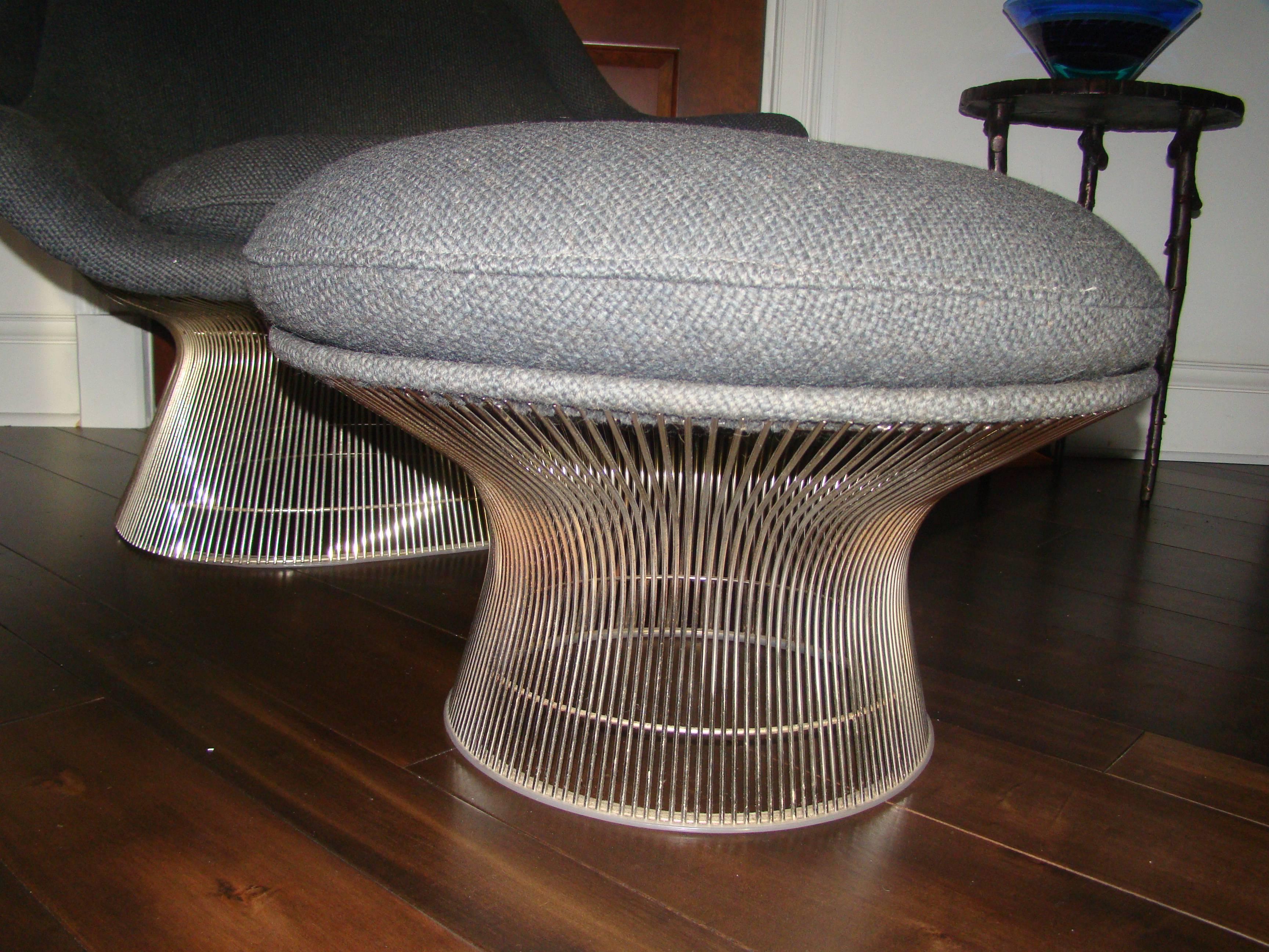 Knoll Warren Platner Throne Easy Chair and Ottoman Lounge In Excellent Condition In Atlanta, GA