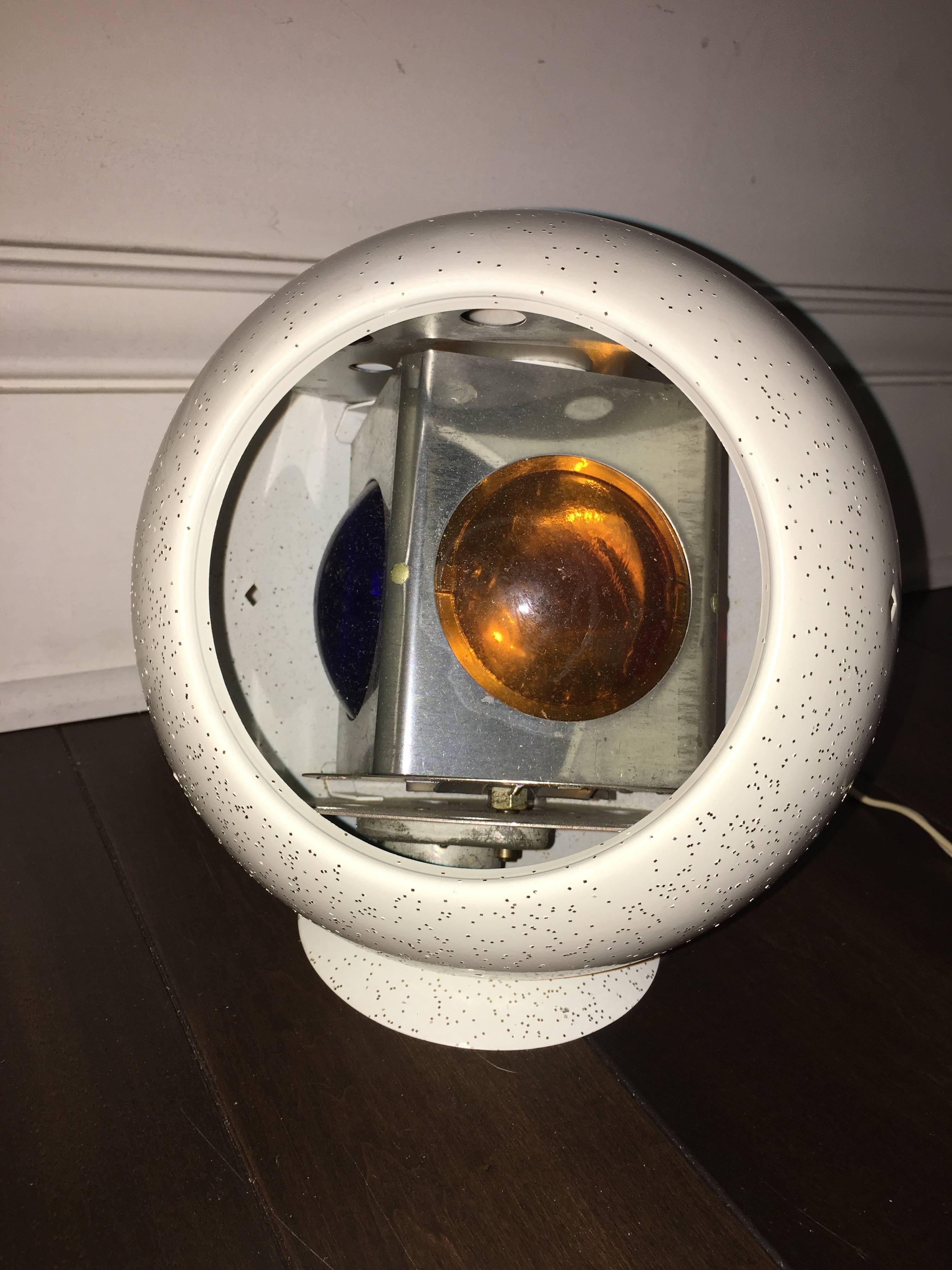 Unknown Mid-Century Psychedelic Color Wheel Lamp