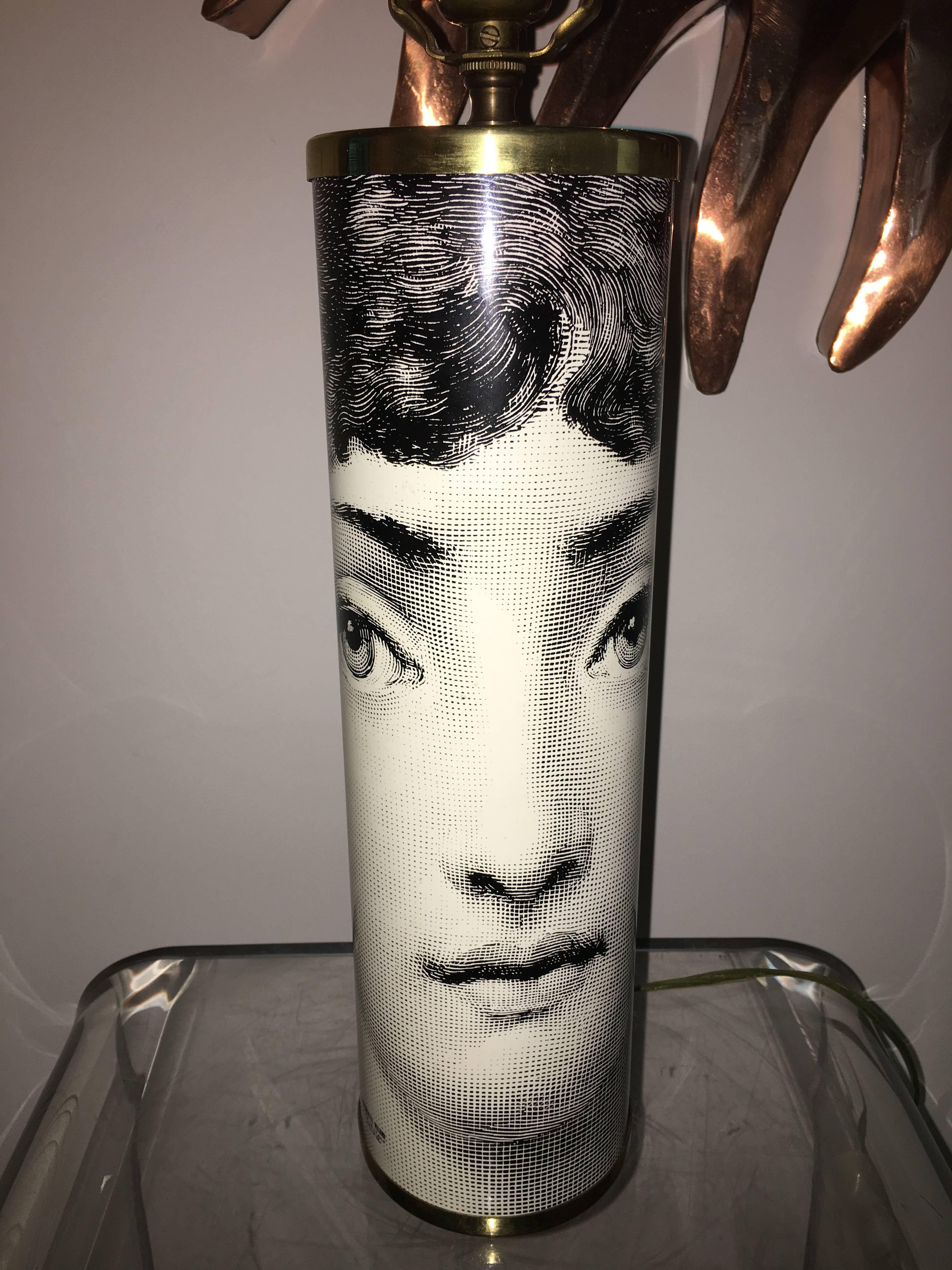 Mid-Century Modern Piero Fornasetti Julia Face Table Lamp