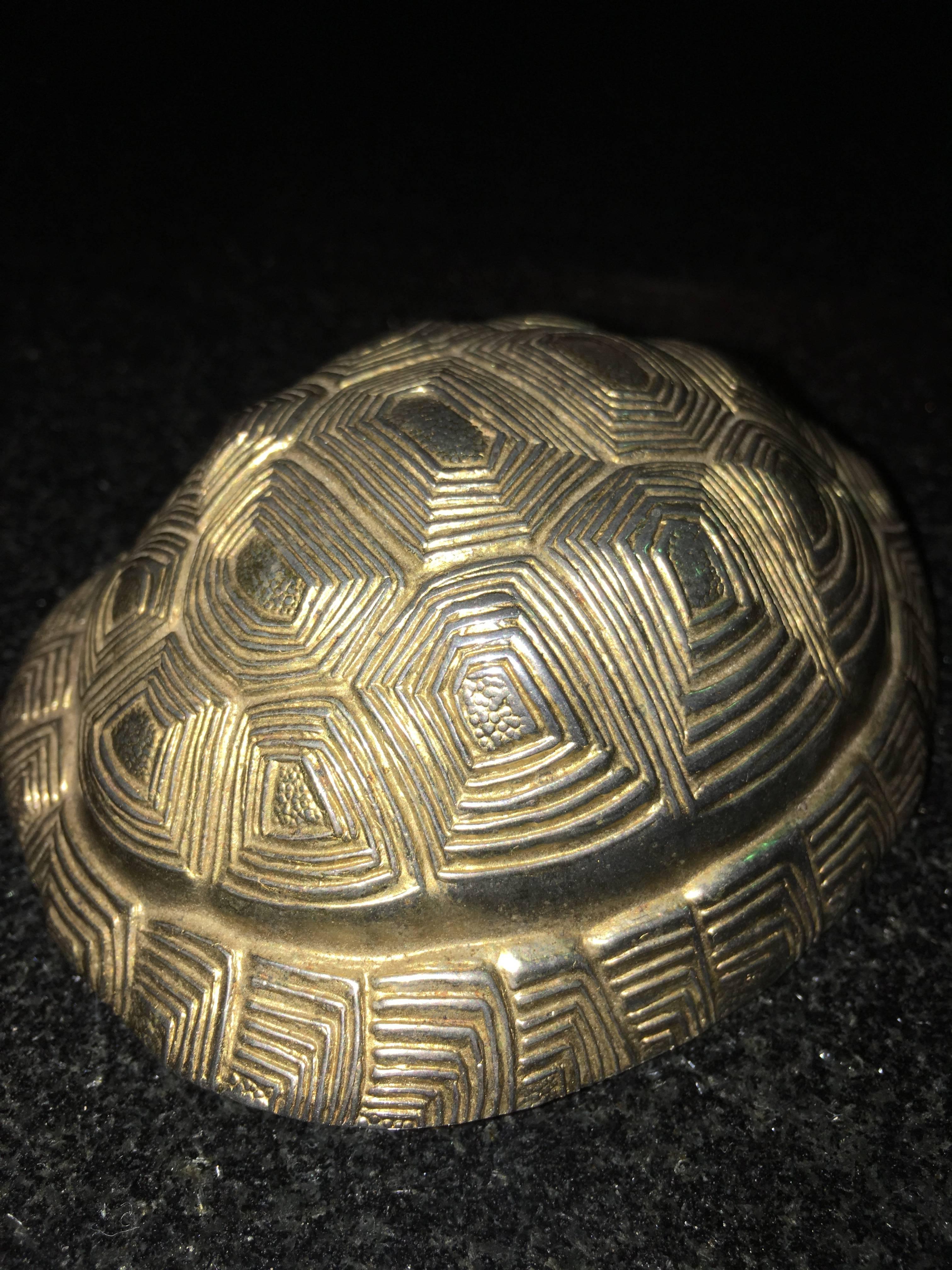 Hollywood Regency Italian Brass Turtle Shell Sculptural Bottle Opener For Sale