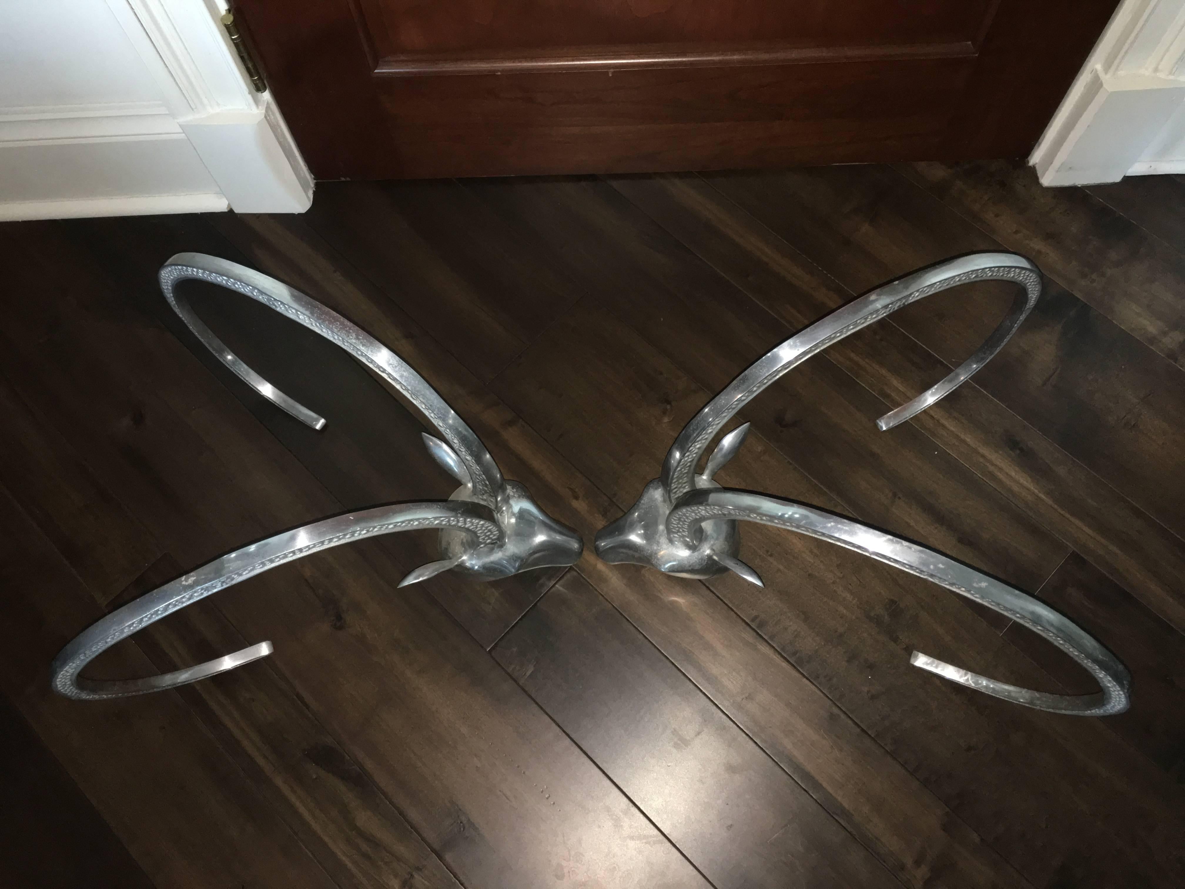 Unknown Ibex Rams Head Sculptural Mid-Century Coffee Table
