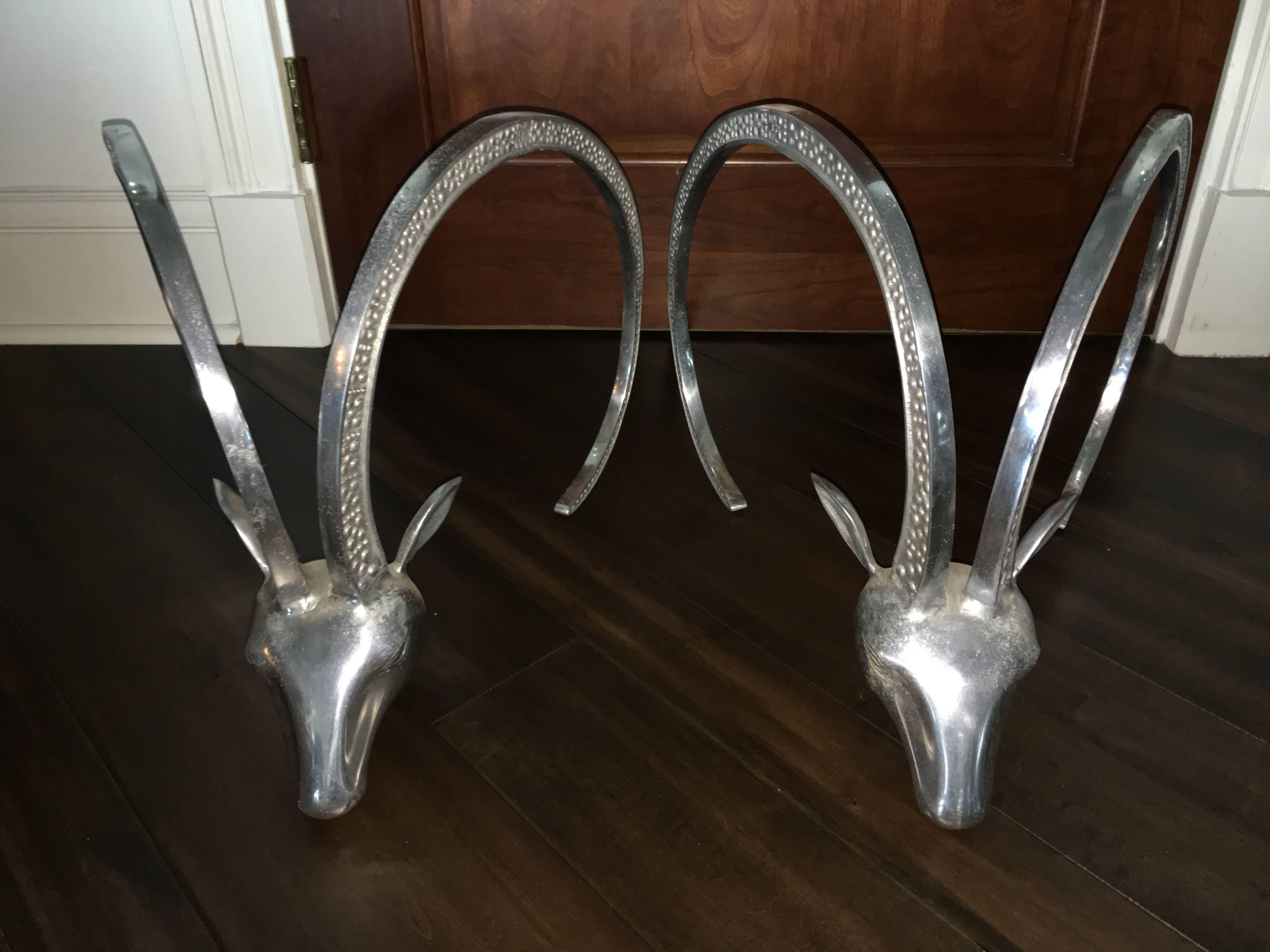 Ibex Rams Head Sculptural Mid-Century Coffee Table In Excellent Condition In Atlanta, GA