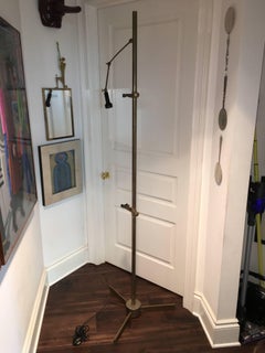 Arredoluce Signed Brass Easel Floor Lamp