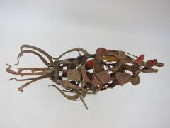 Mid-Century Wire and Cardboard Rooster Sculpture