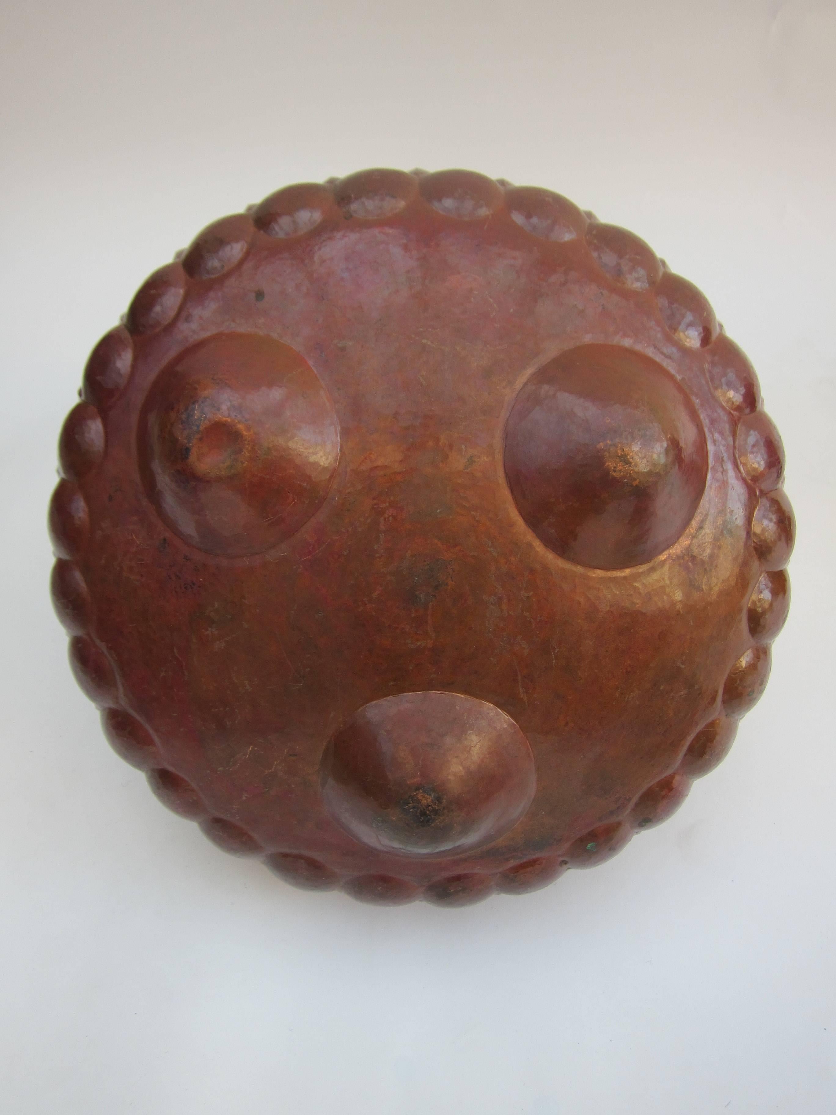 Mexican Hammered Copper Vessel Santa Clara del Cobre