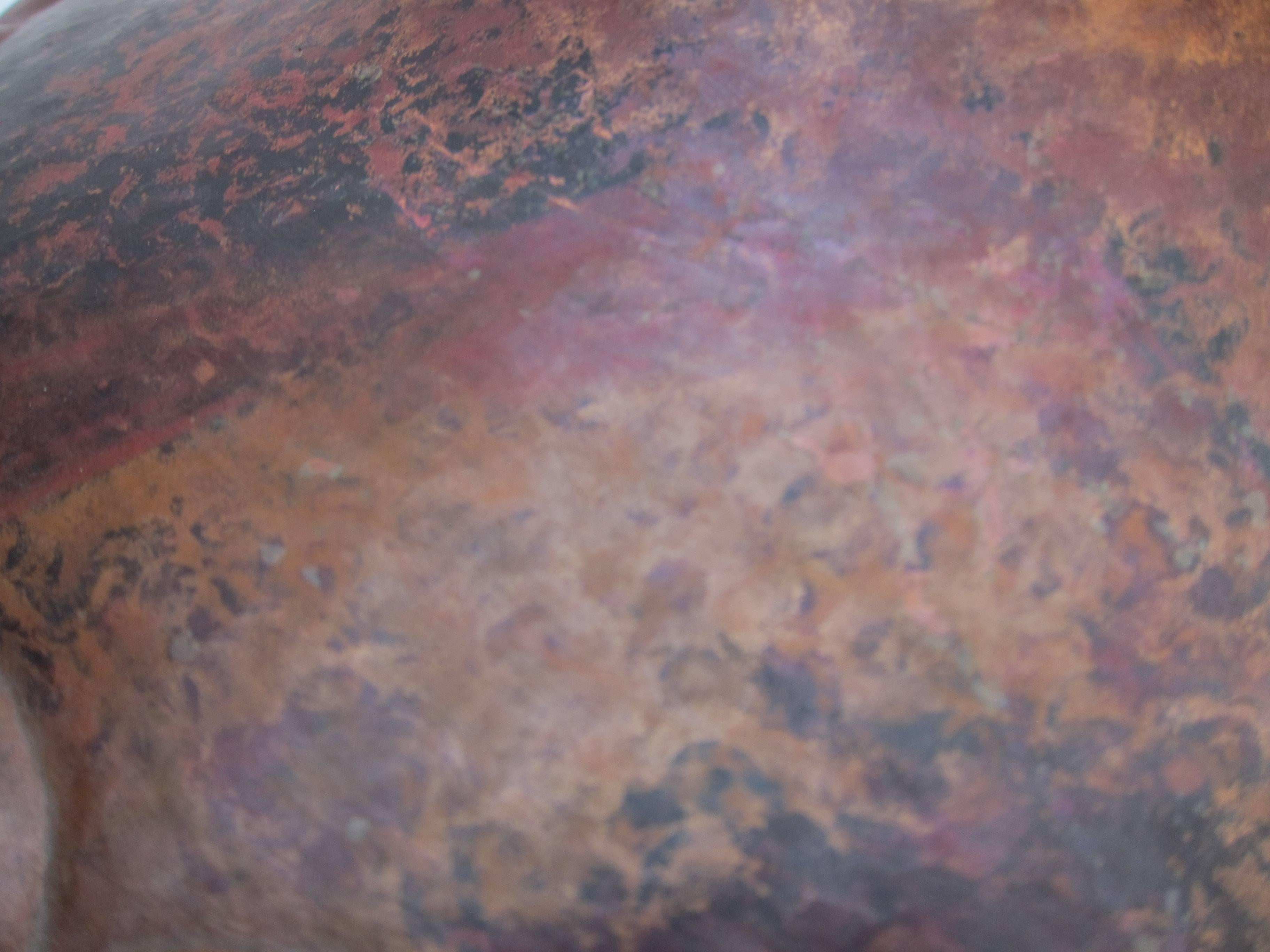 Mid-20th Century Hammered Copper Vessel Santa Clara del Cobre