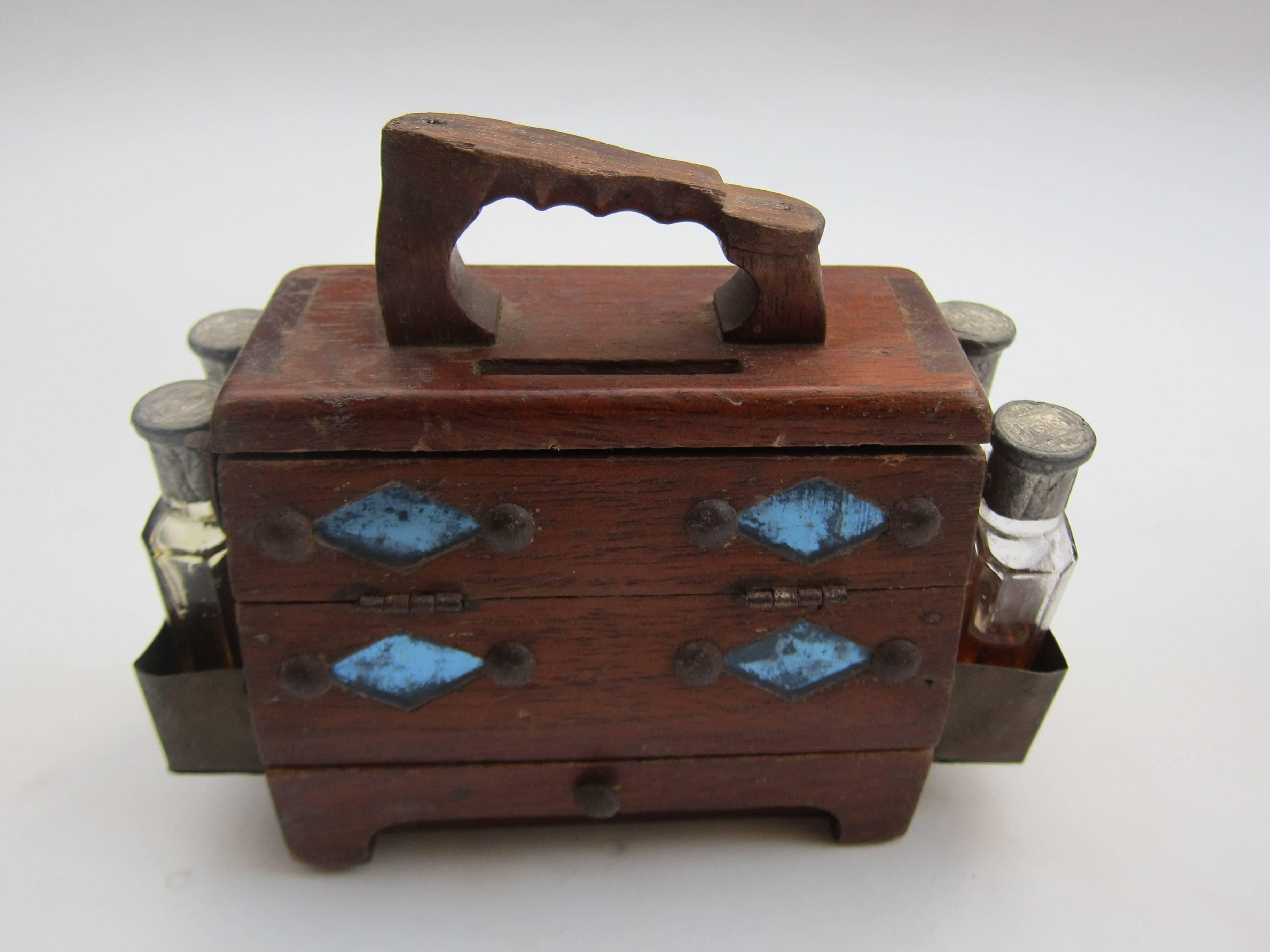 Mid-20th Century Miniature Shoe Shine Stand Coin Bank For Sale