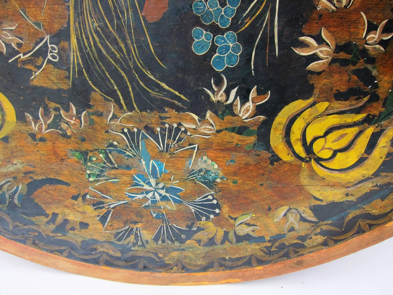 Lacquered Platter, Michoacán In Good Condition For Sale In Mexico City, DF