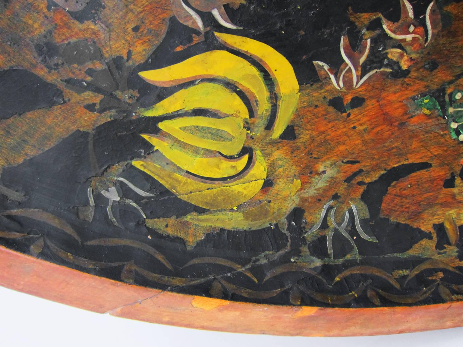 Mid-20th Century Lacquered Platter, Michoacán For Sale
