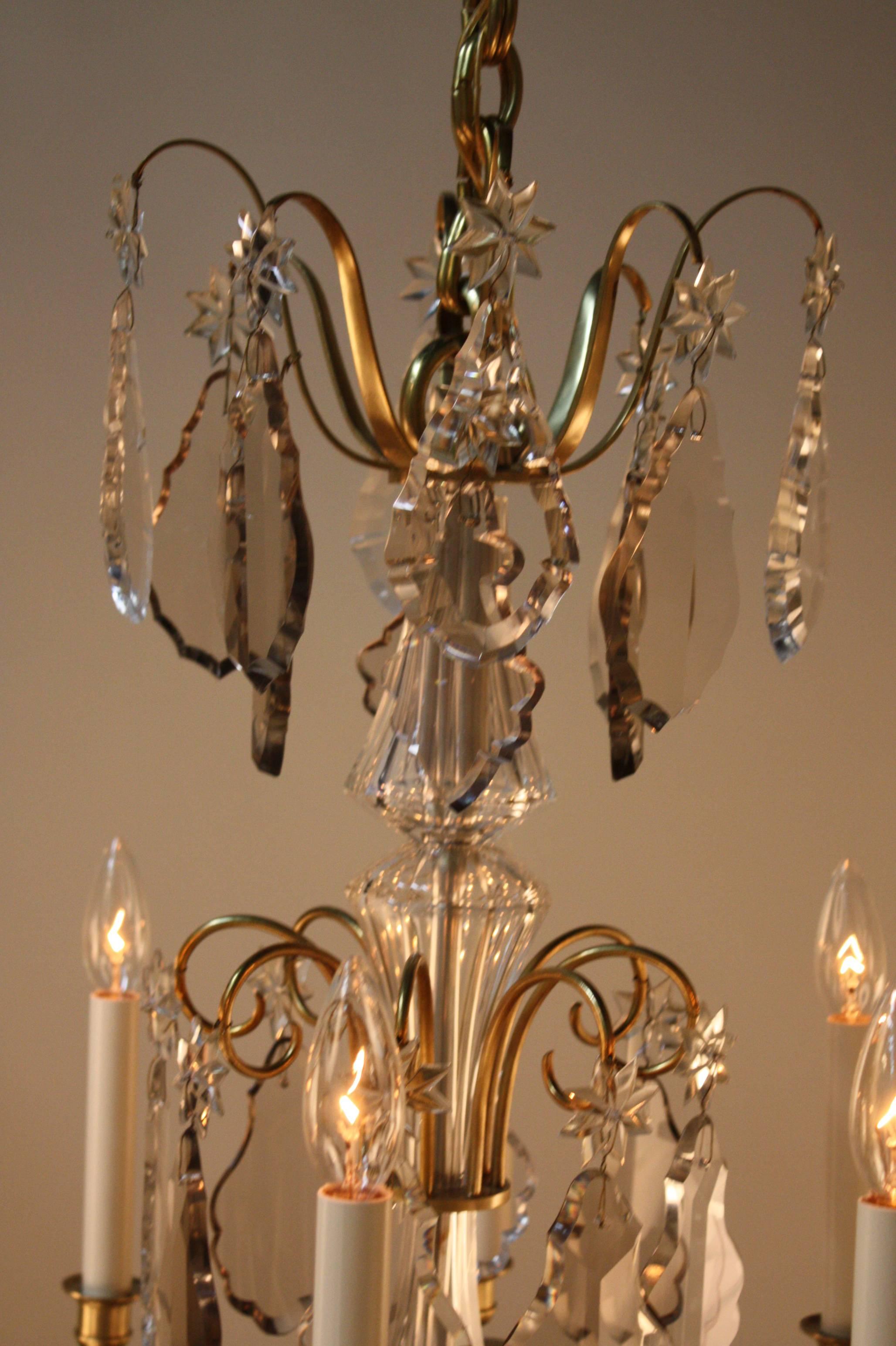 French Classic 1930s Crystal Chandelier 1