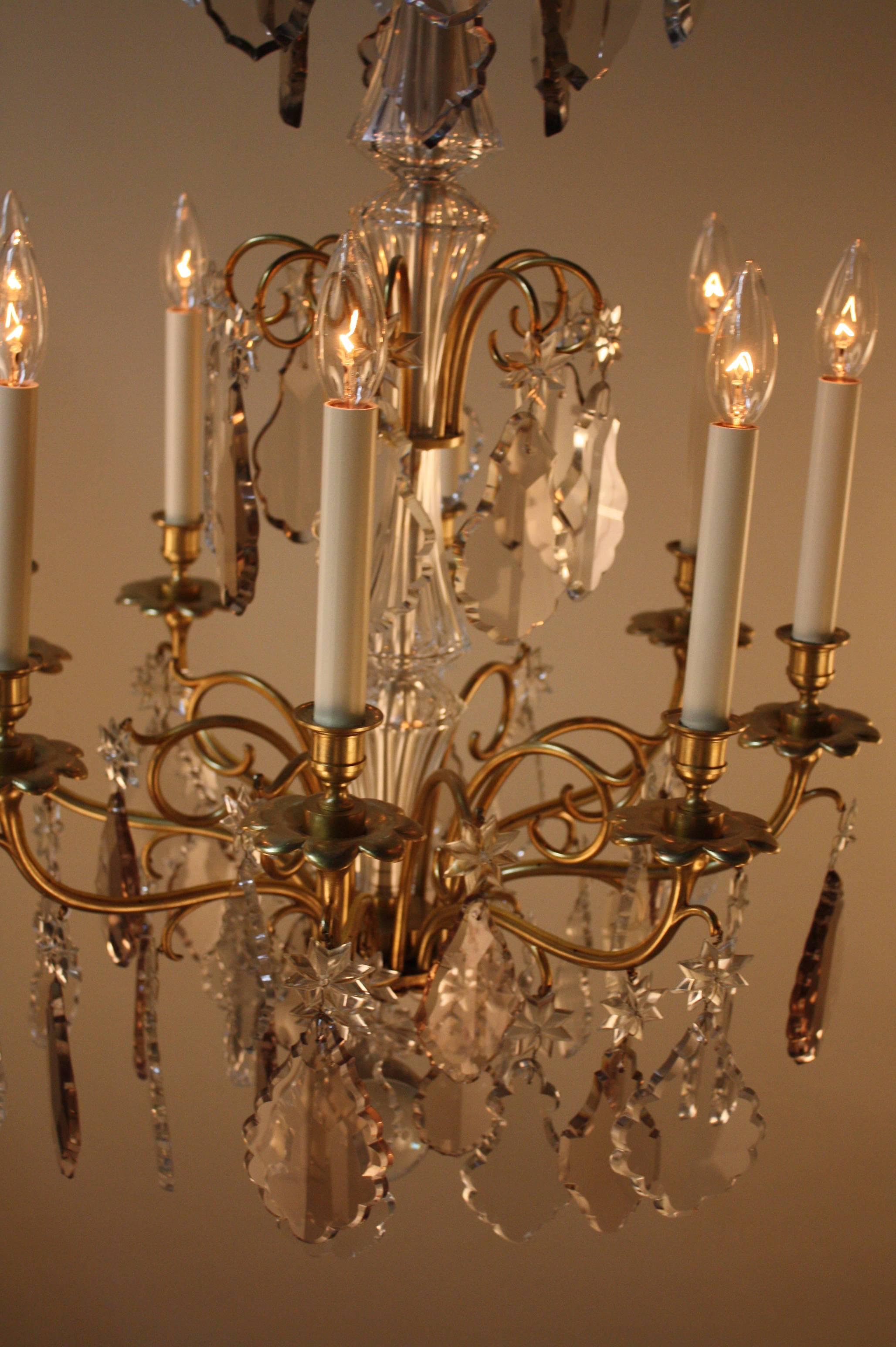 French Classic 1930s Crystal Chandelier 2