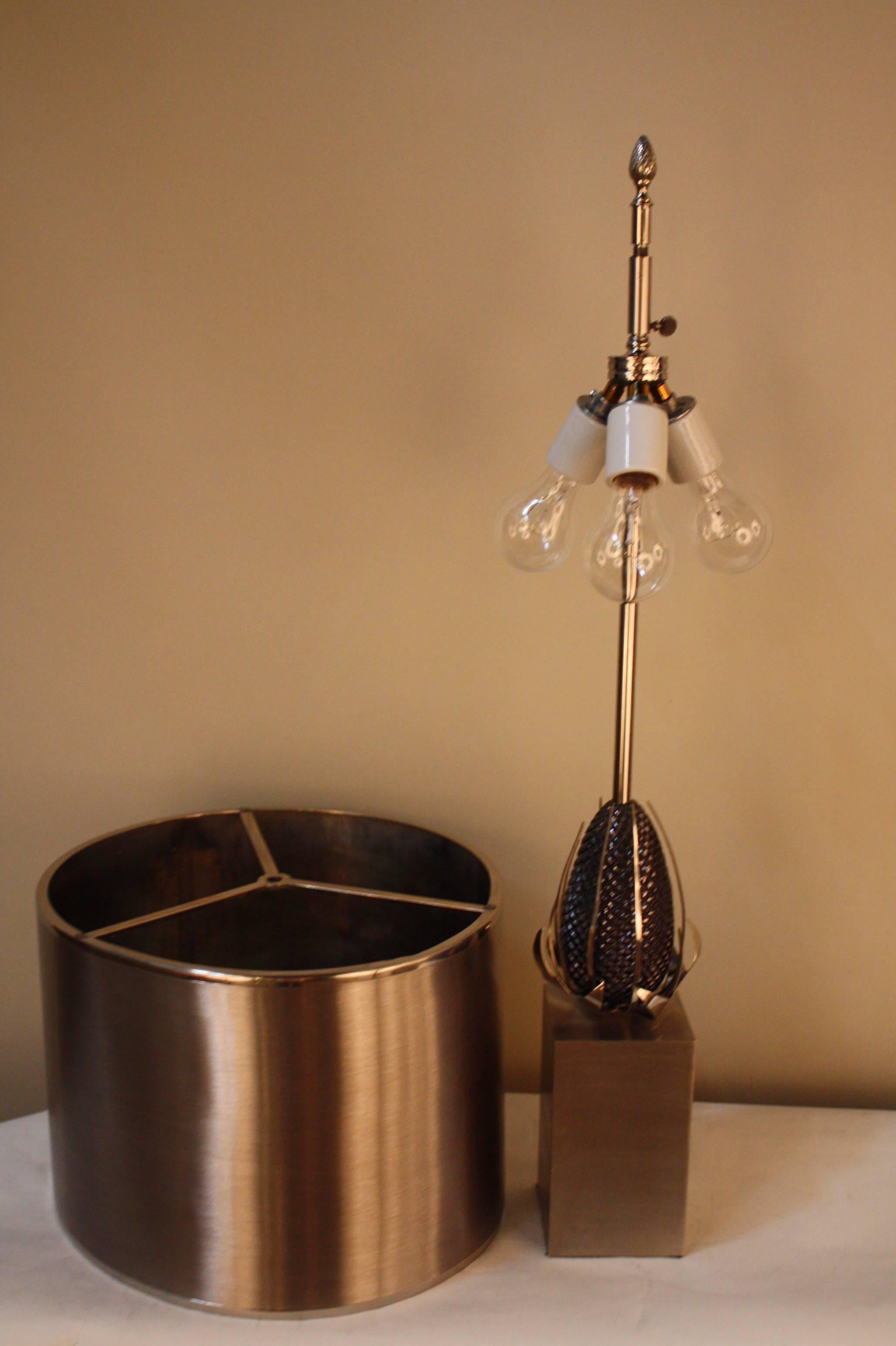 French Acorn Lamp by Maison Charles