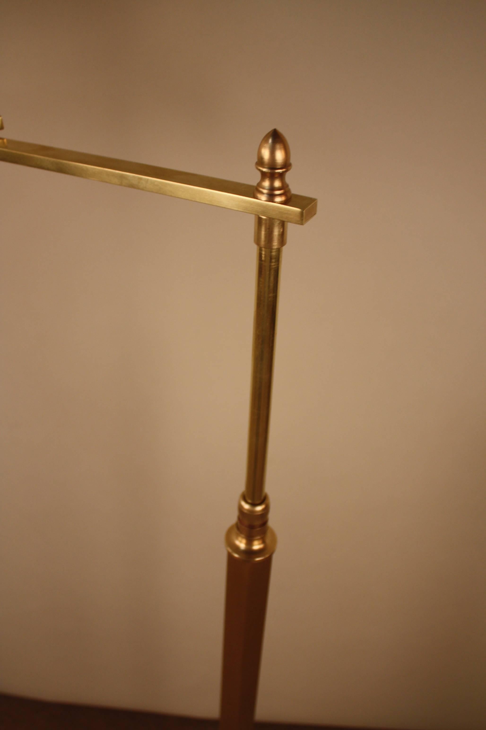 Mid-20th Century French Bronze Swing Arm Adjustable Height Floor Lamp