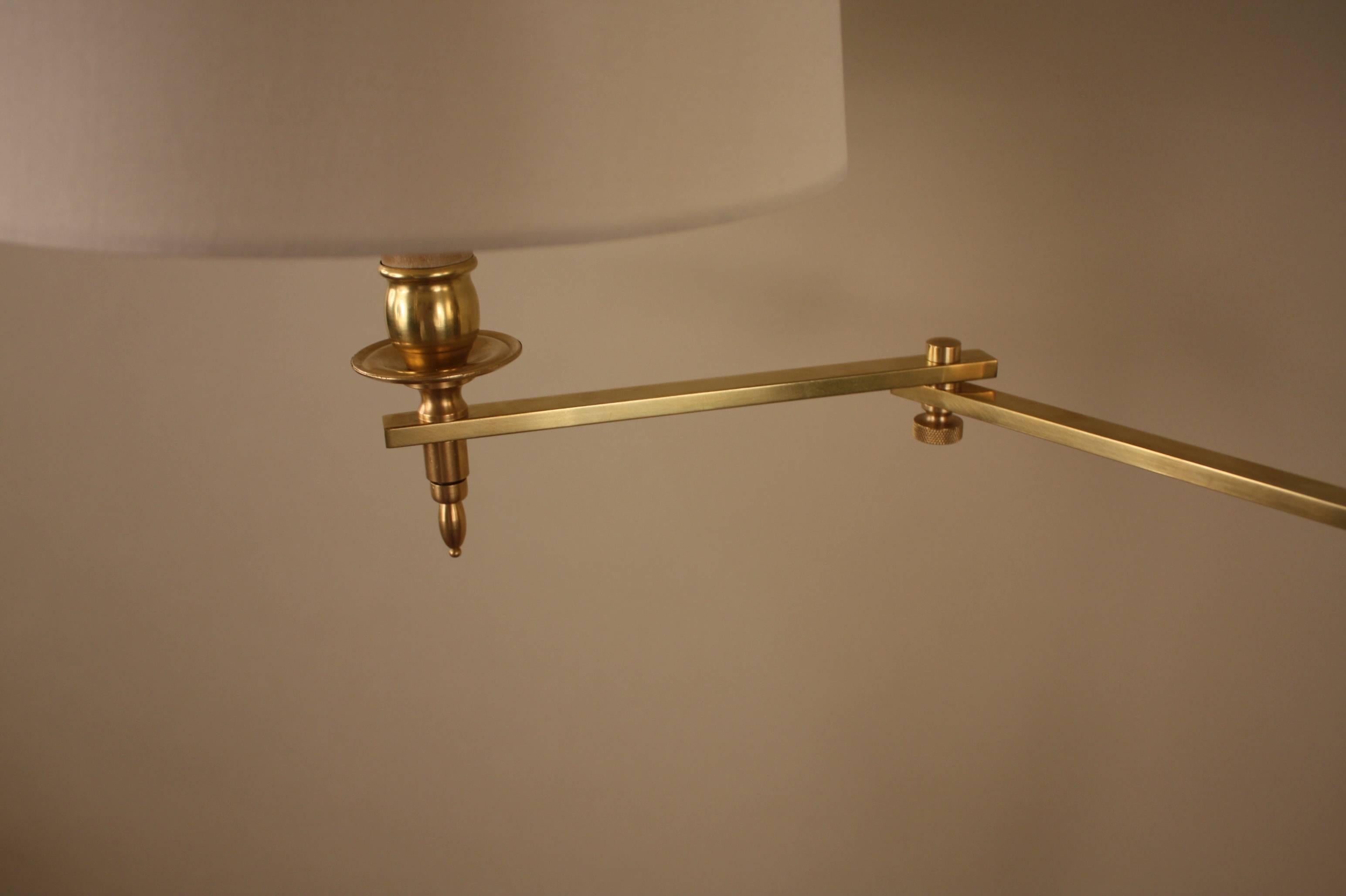 French Bronze Swing Arm Adjustable Height Floor Lamp 1