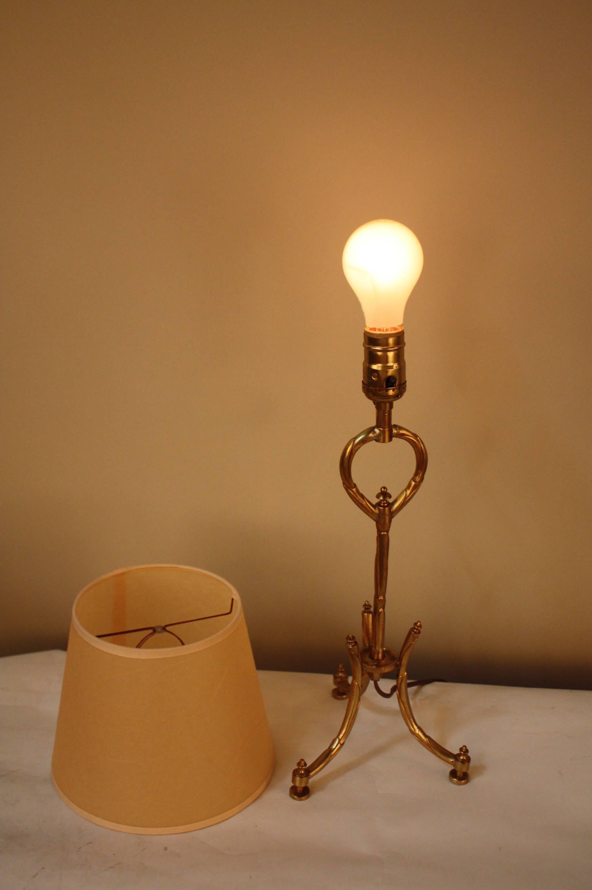 Mid-20th Century Faux Bamboo Design Spanish Table Lamp