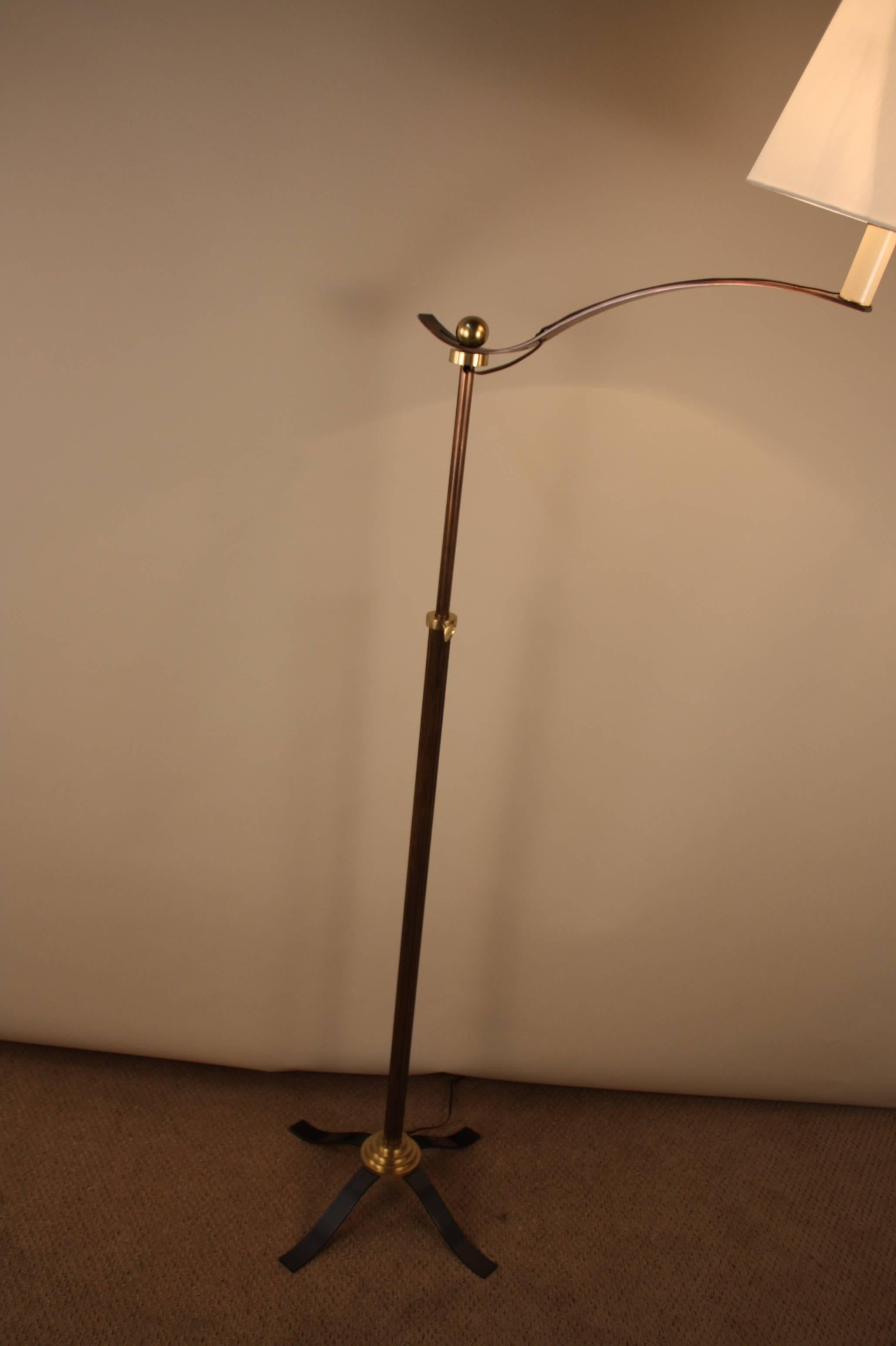 Mid-20th Century French Mid-Century Adjustable Floor Lamp