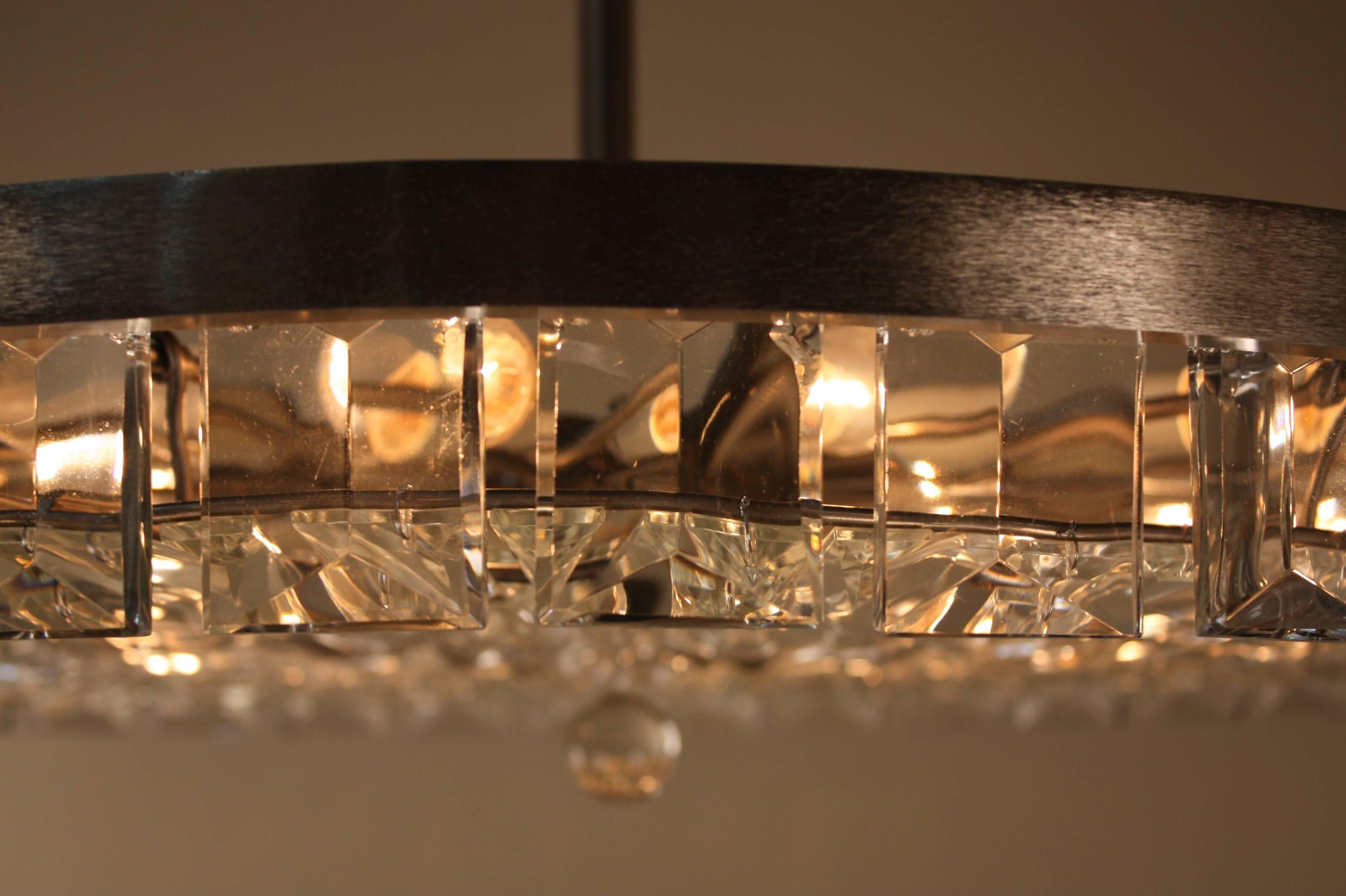 Large Crystal Flush Mount Chandelier 2