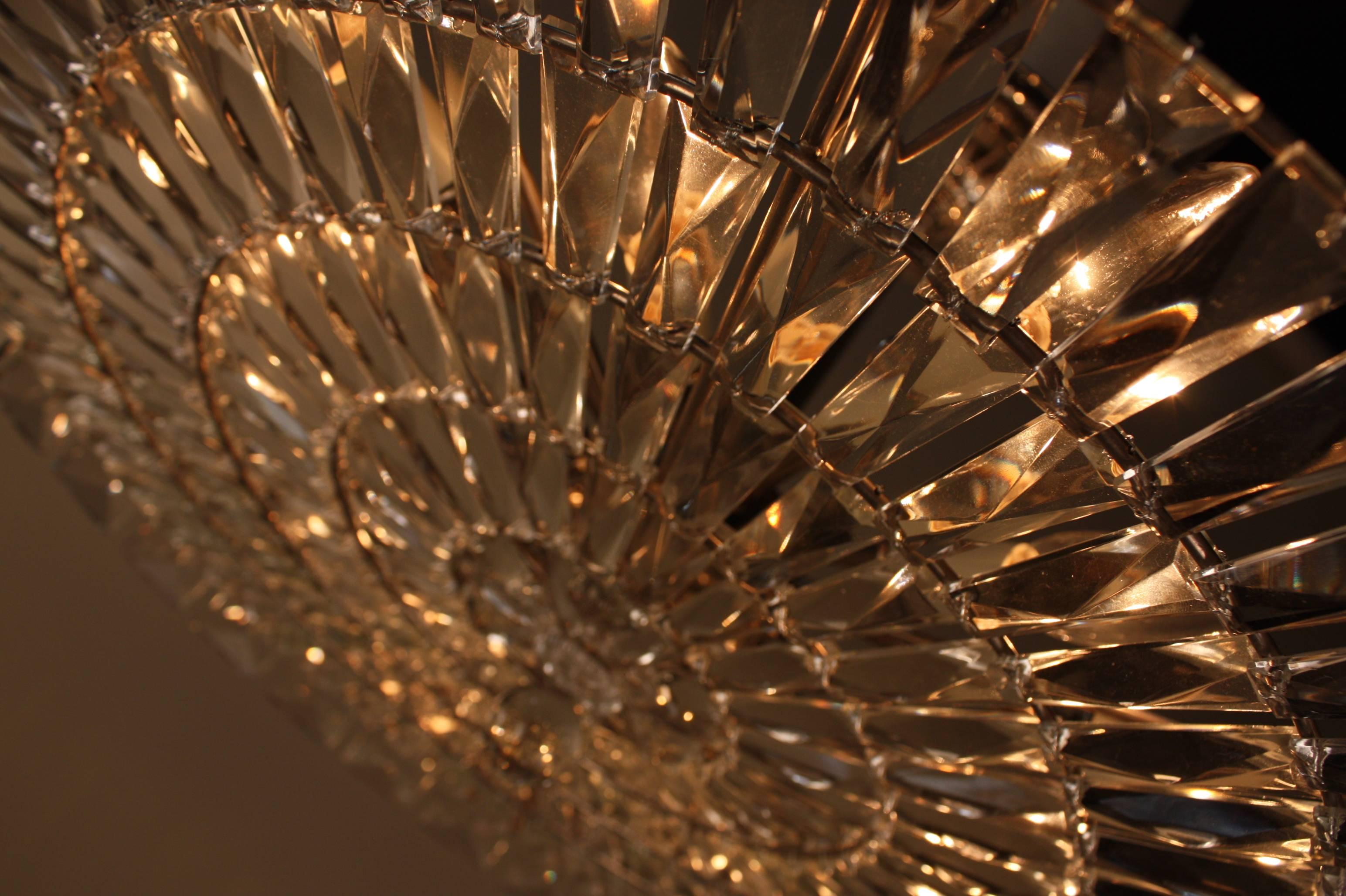 Large Crystal Flush Mount Chandelier 1