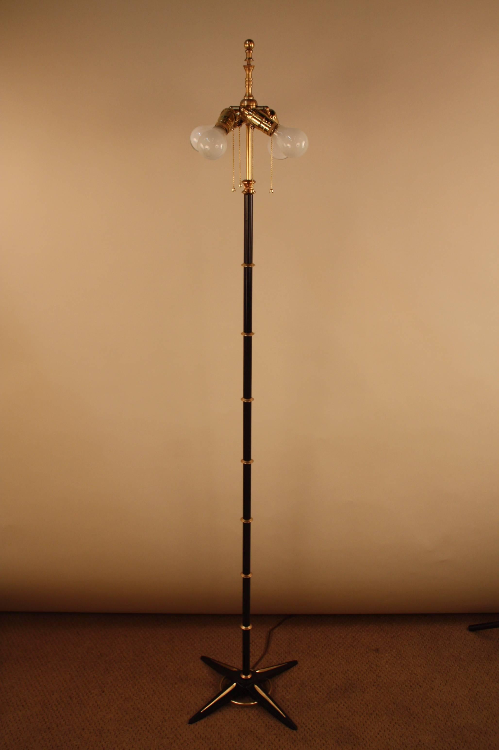  Mid-Century Floor Lamp by Jacques Adnet In Good Condition In Fairfax, VA