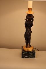 Fabulous French Bronze Candlestick Lamp