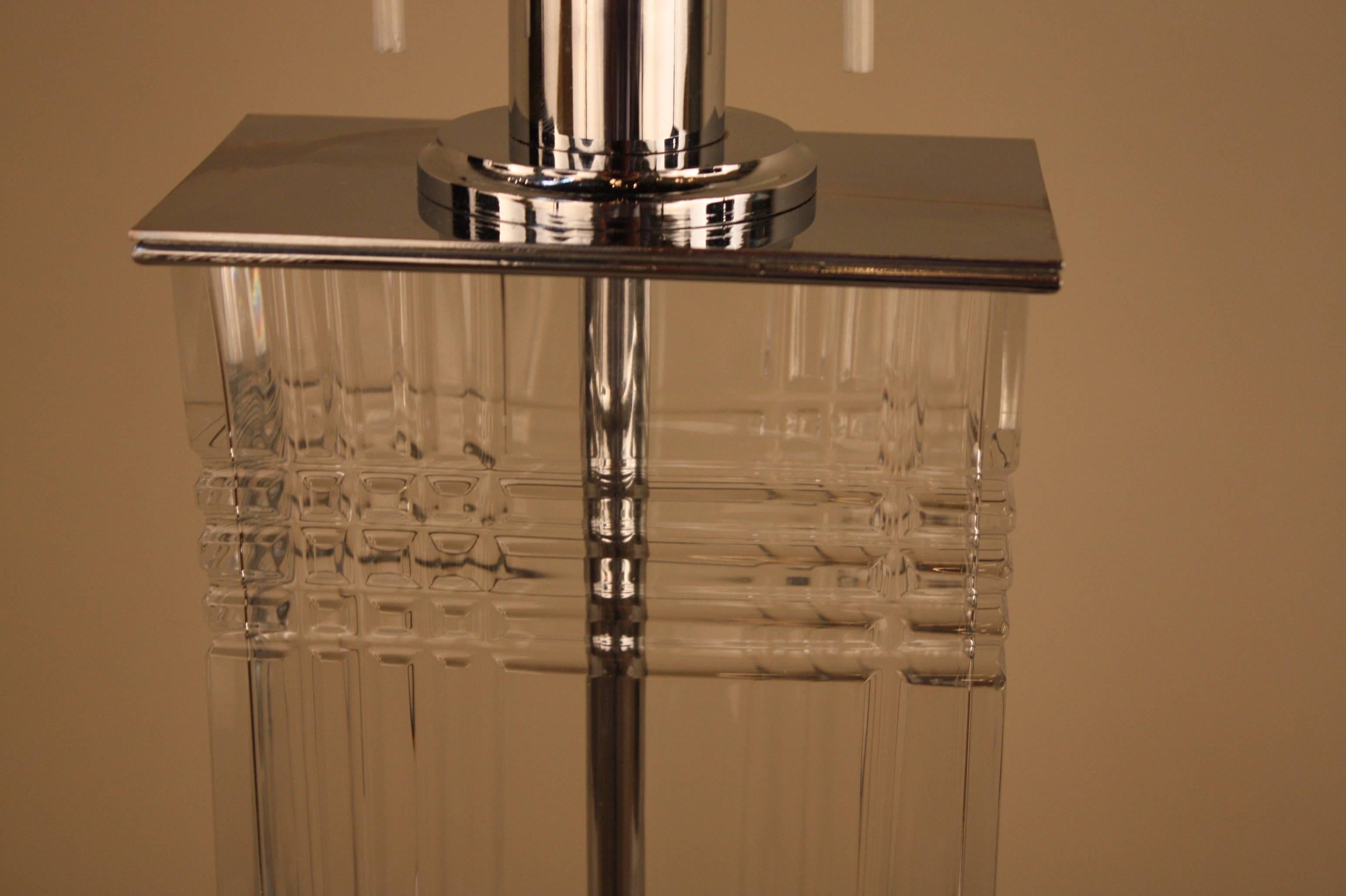 Fabulous Clear Cut Crystal Table Lamp by Baccarat 1