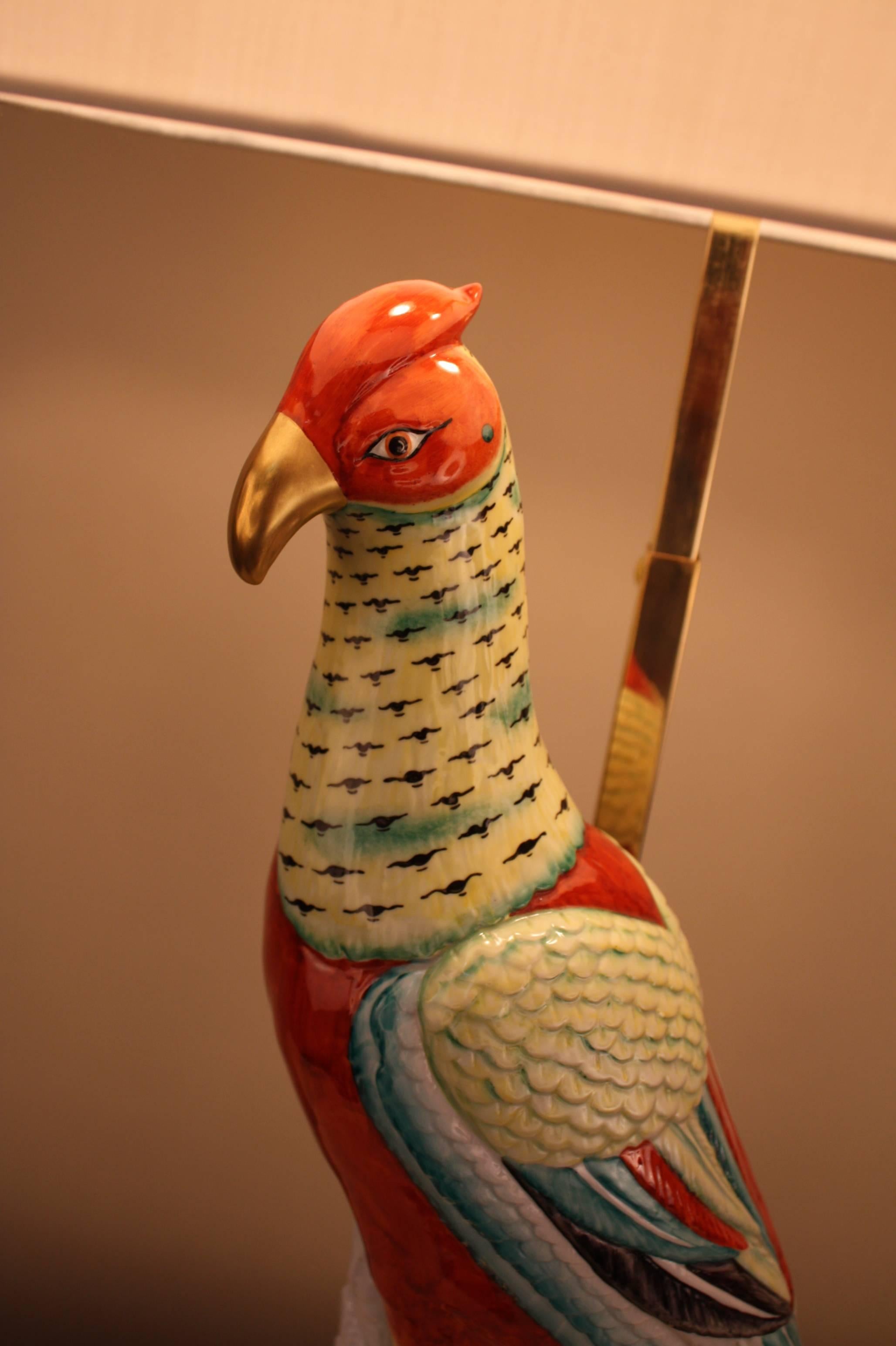 porcelain bird lamp