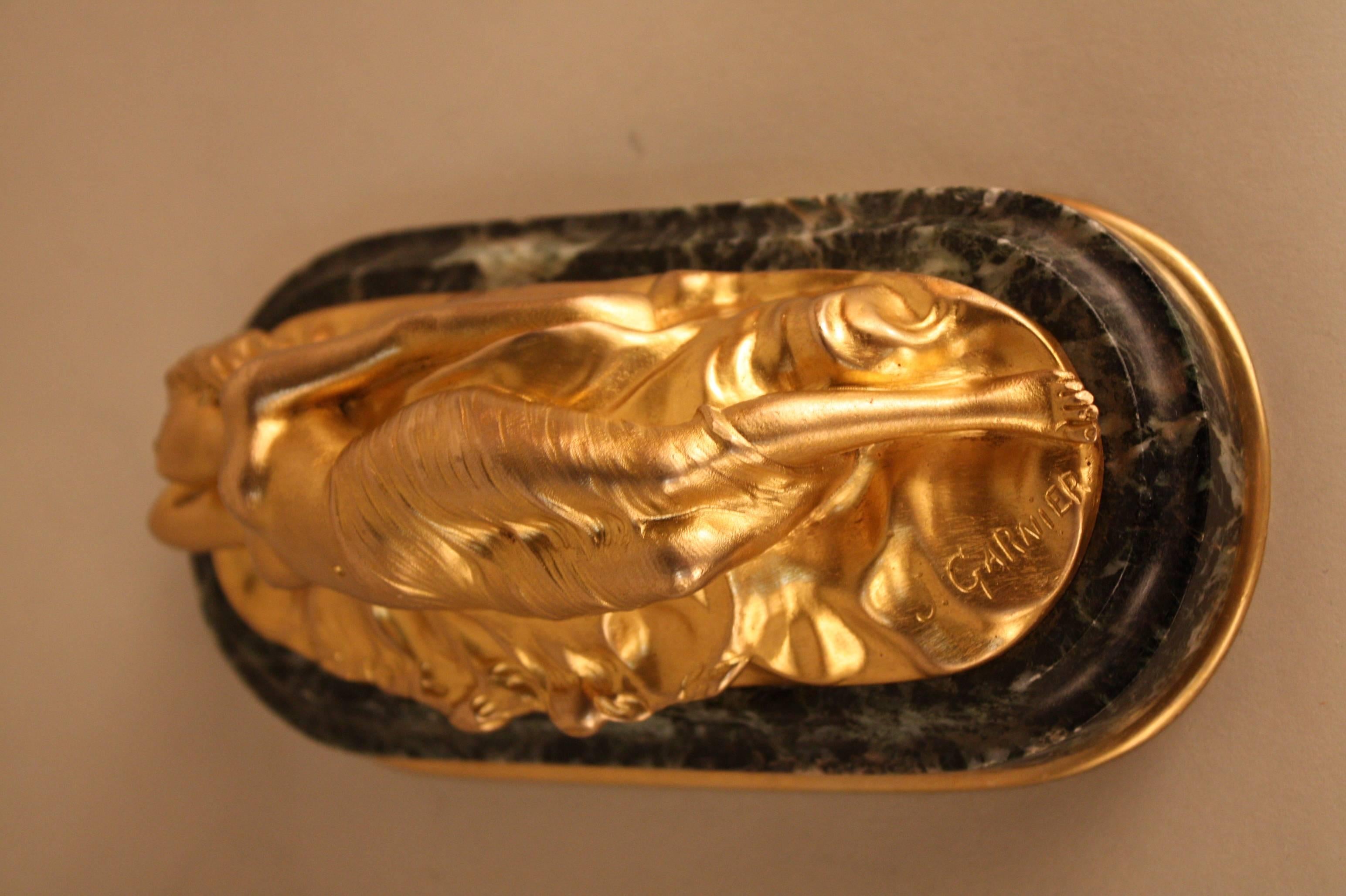 Sleeping Bacchante Bronze by J. Garnier In Good Condition In Fairfax, VA