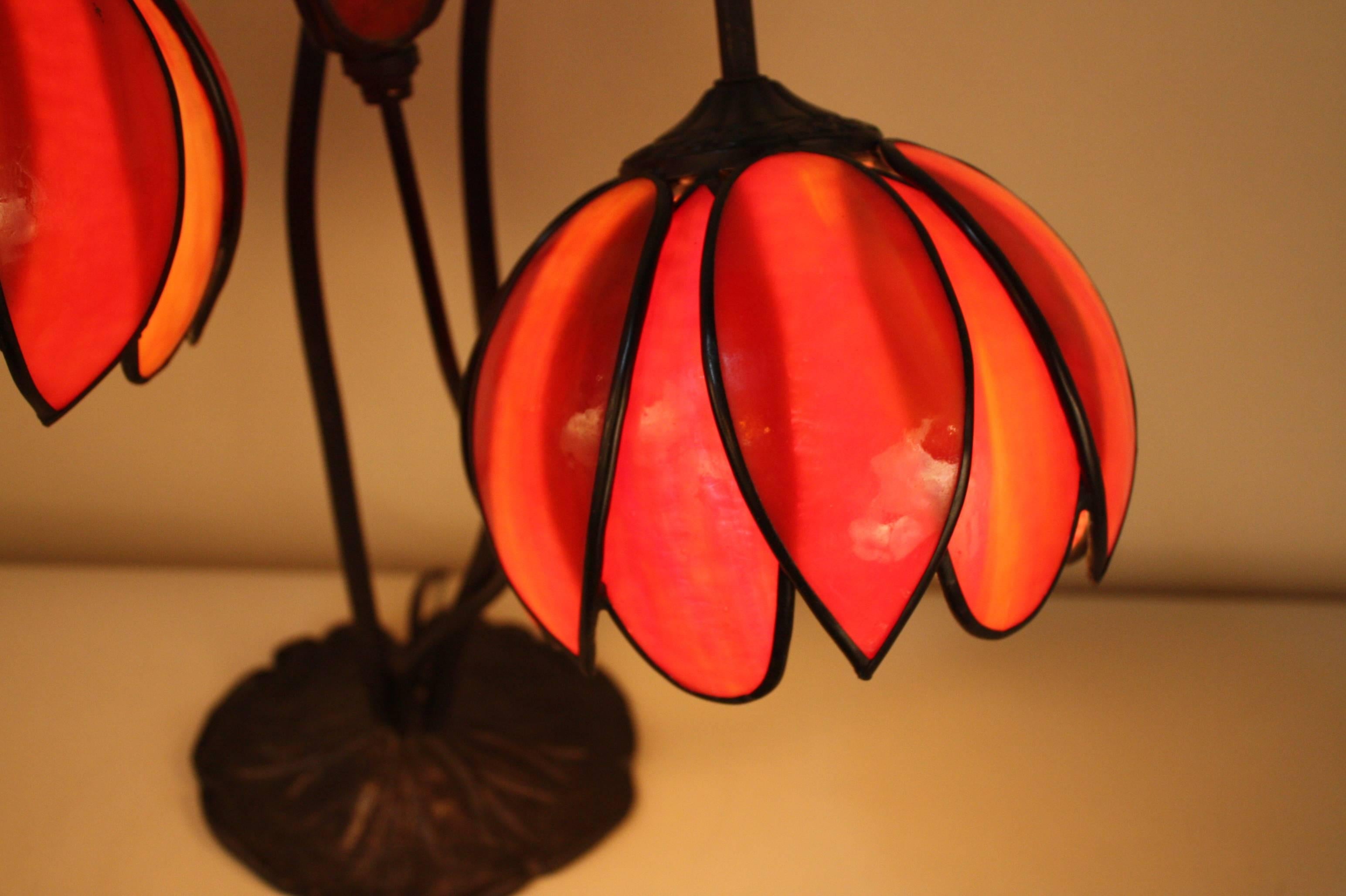 art nouveau tulip lamp