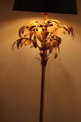 Italian Palm Thee Gold Leaf Floor Lamp