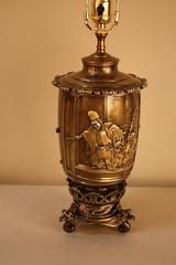 Japanese Meiji Period Bronze Table Lamp