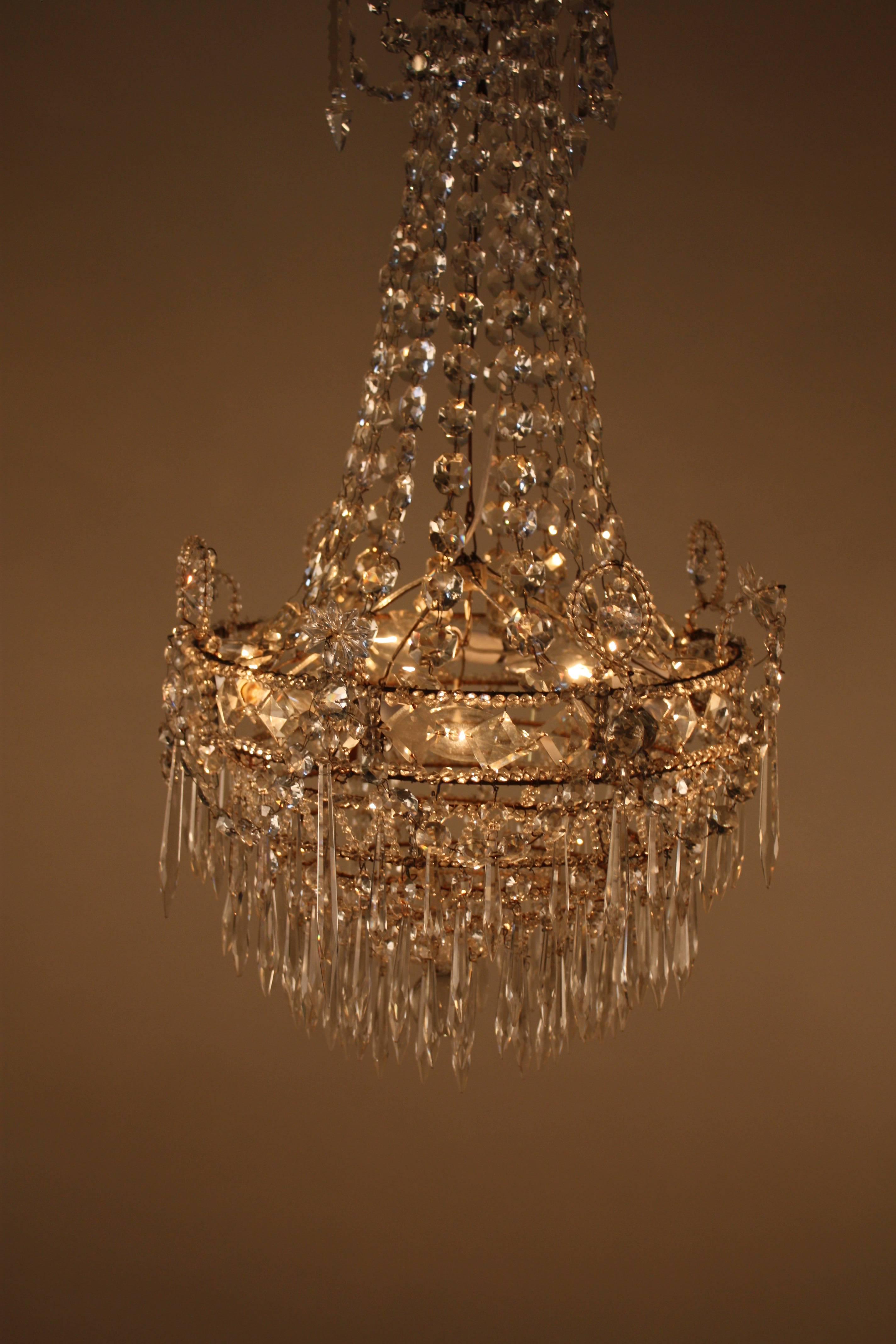 French 19th Century Crystal Chandelier 4