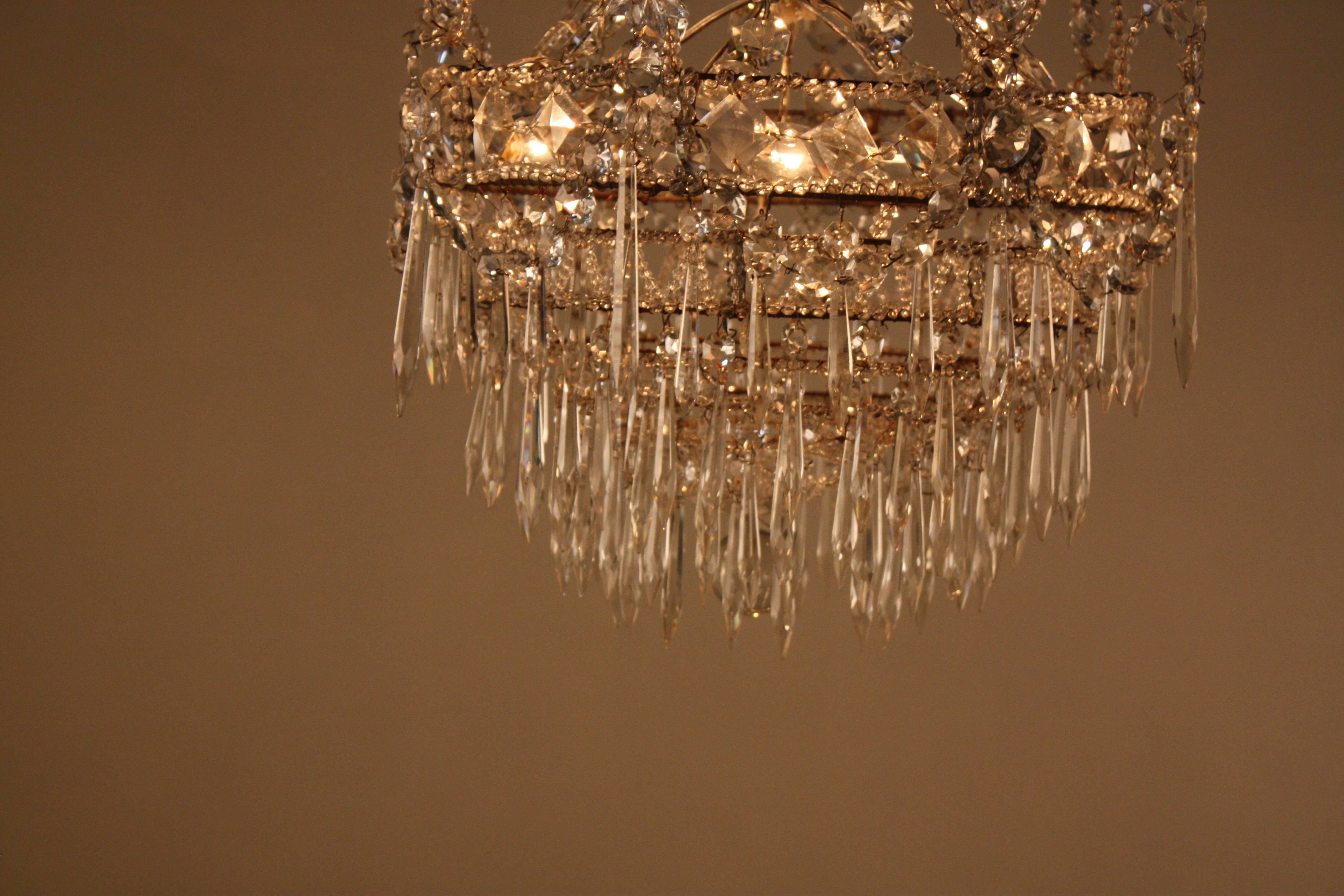 Empire French 19th Century Crystal Chandelier