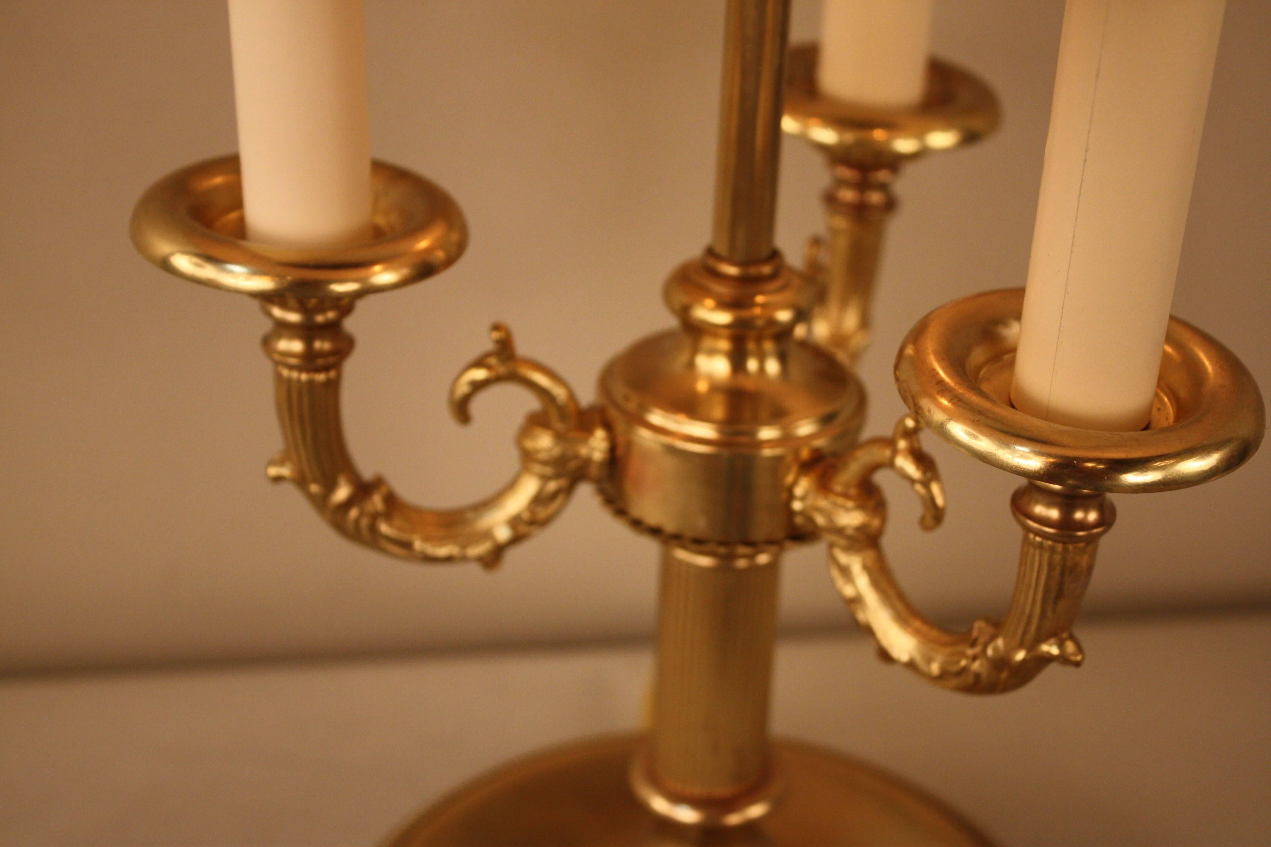 French Bronze Bouillotte Desk Lamp 1