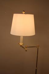 French Bronze Swing Arm Floor Lamp