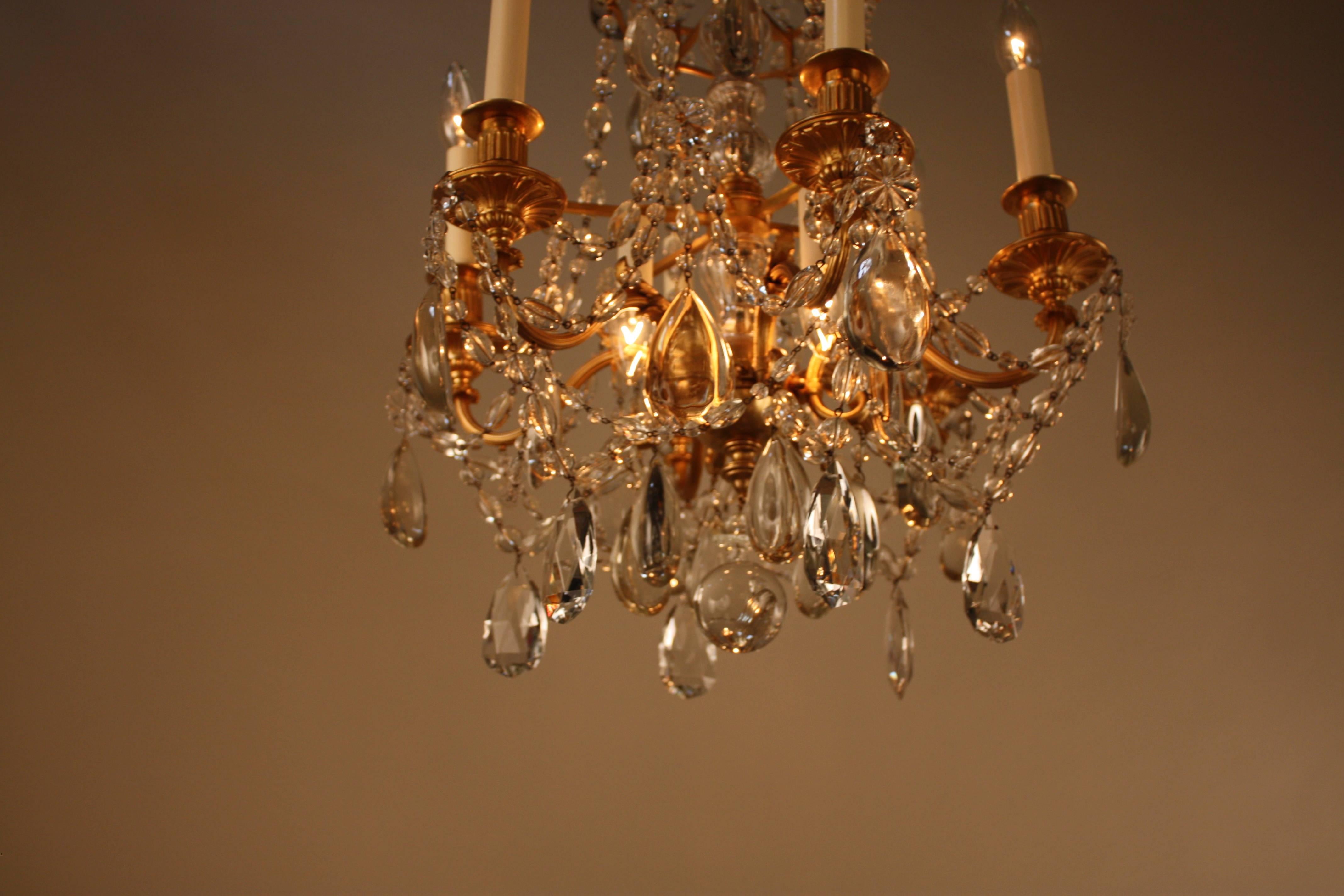 High Quality Crystal and Bronze Chandelier by Baccarat 3
