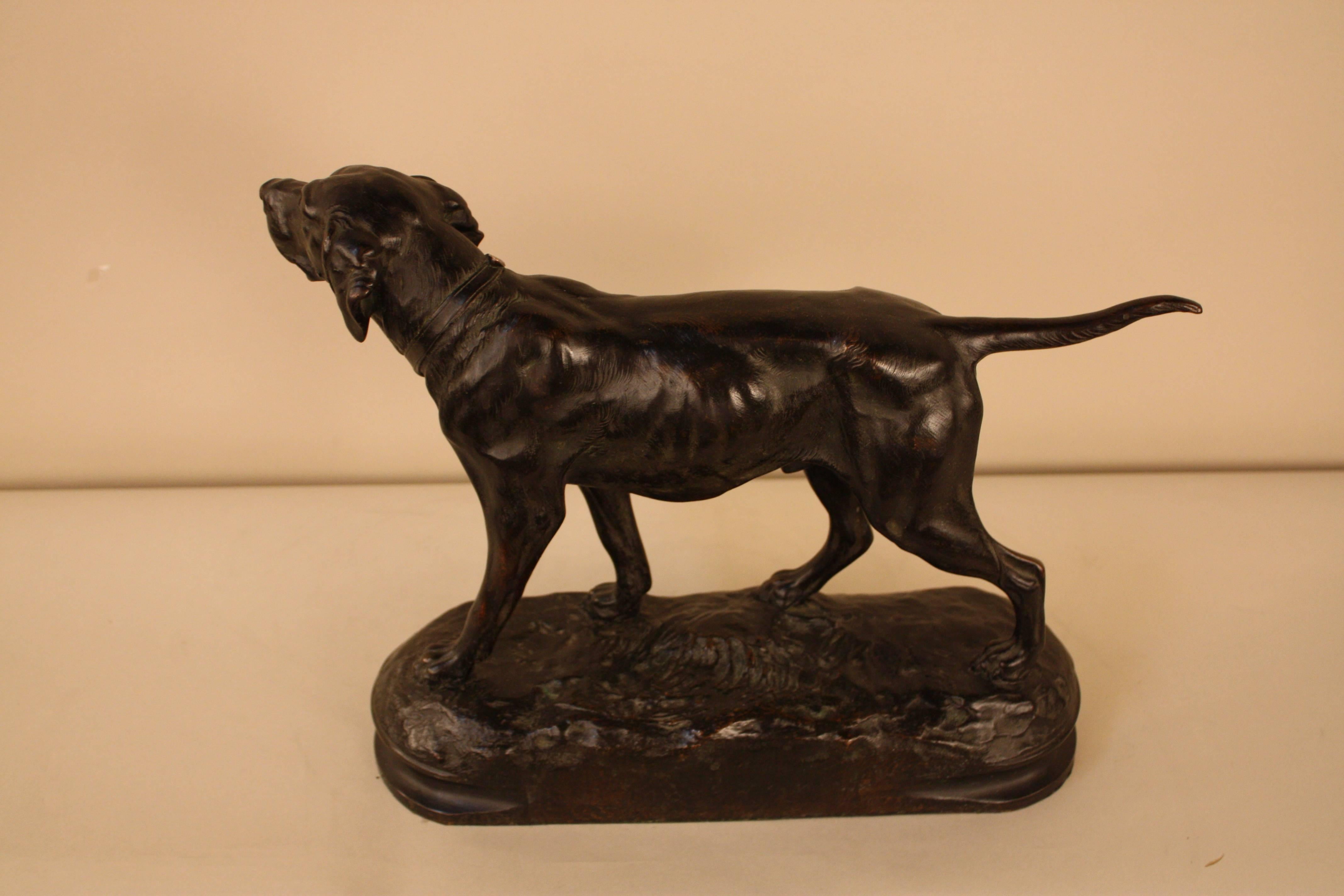 Bronze Sculpture of Hunting Dog by Alphonse Arson 4