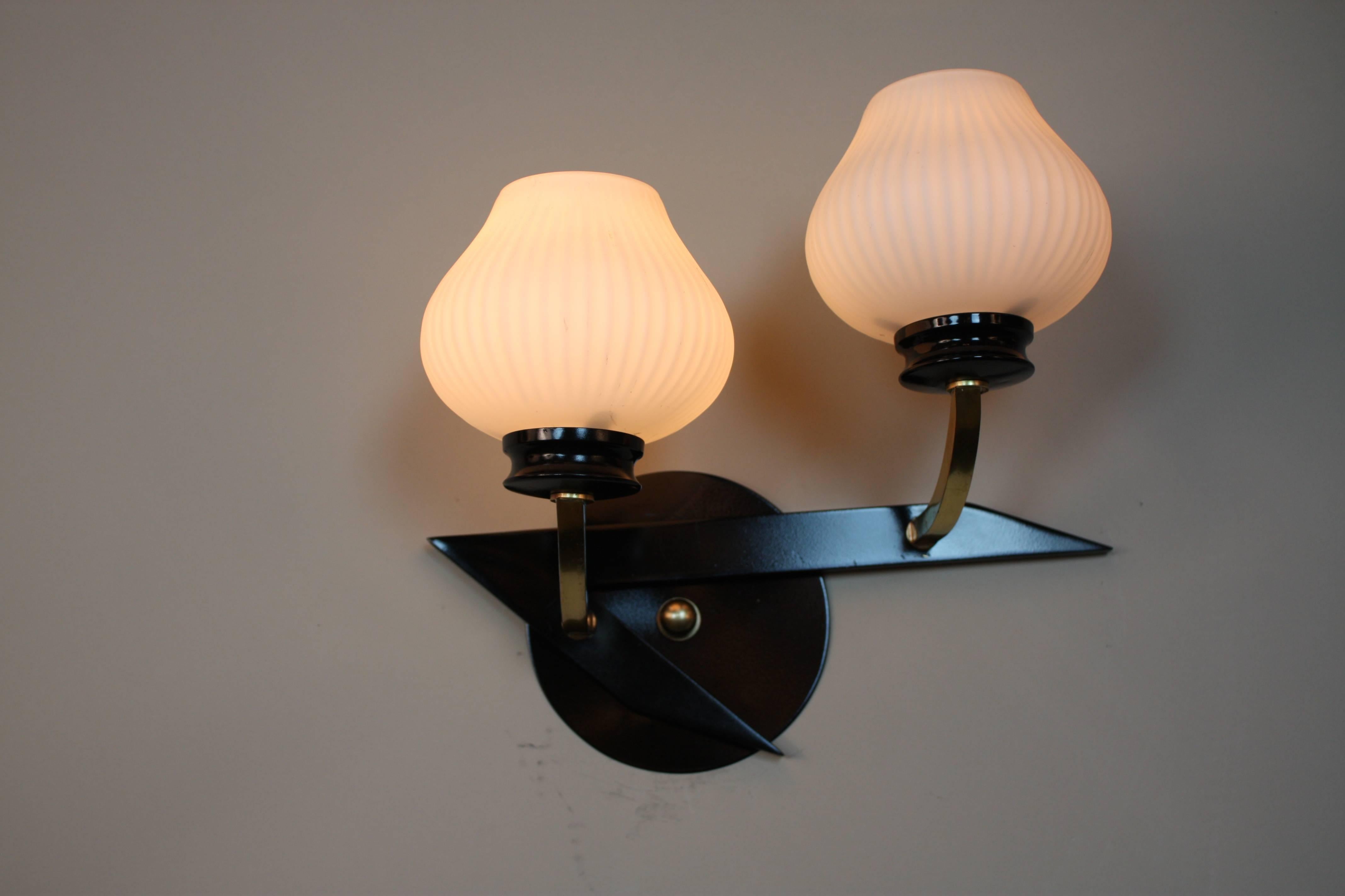 French Mid-Century Modern Wall Sconces 1