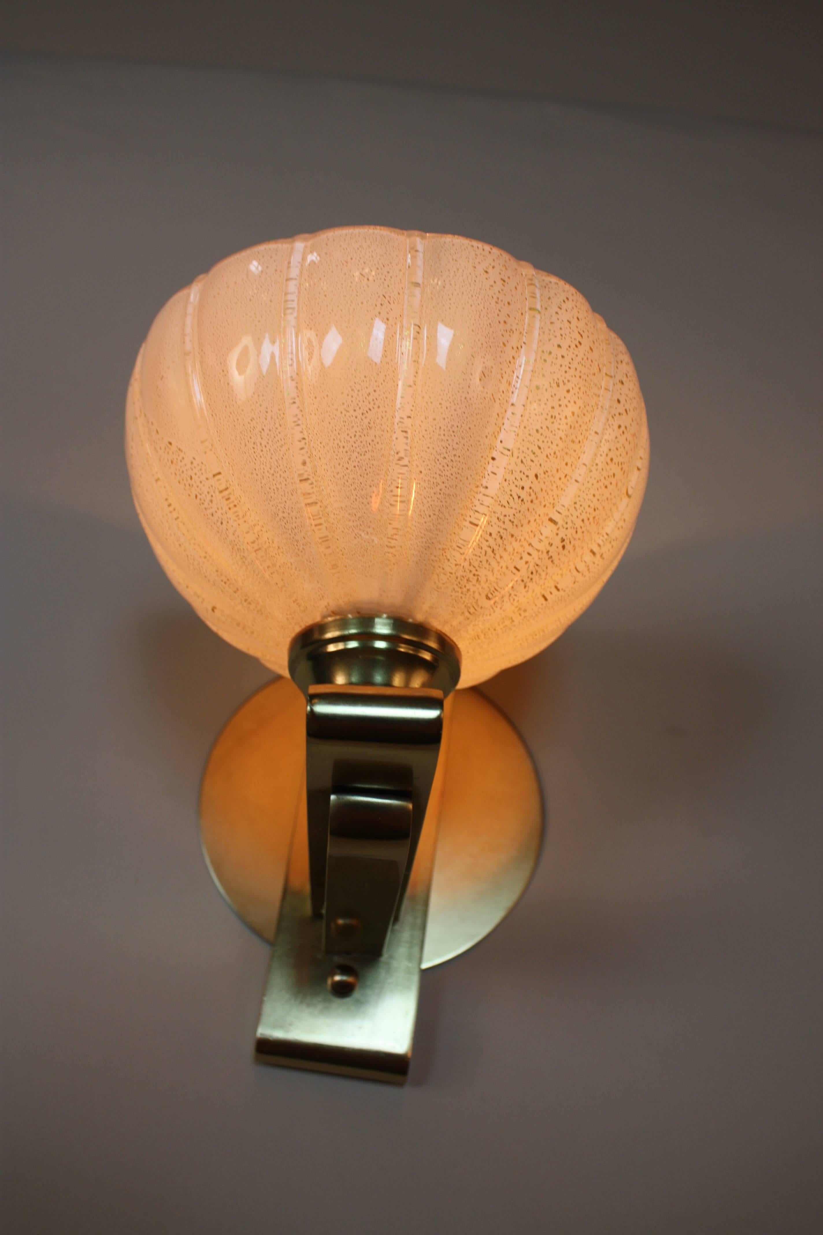 Mid-20th Century set of Four Murano Glass Wall Sconces