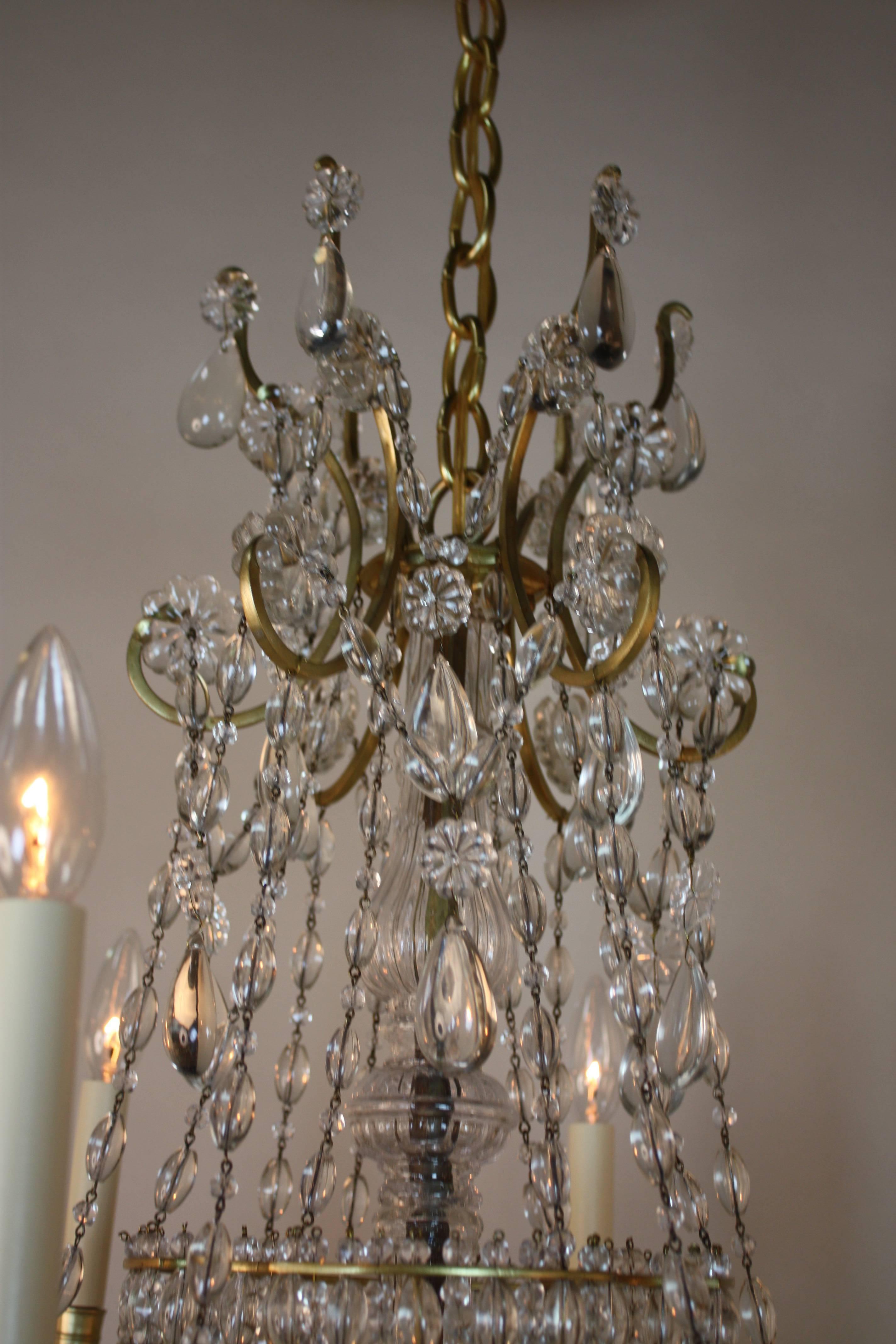 French Early 20th Century Crystal Chandelier by Maison Baguès 3
