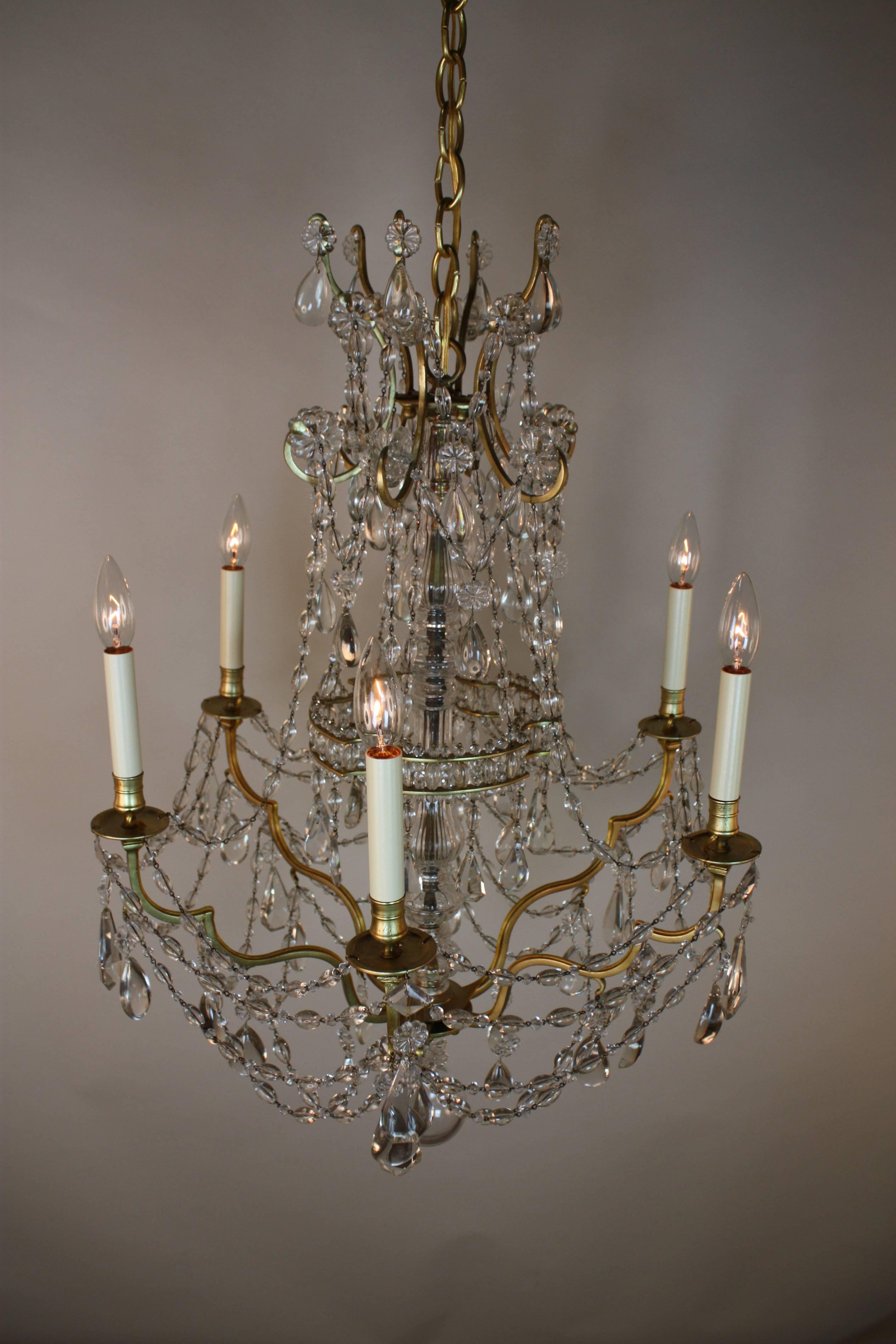 French Early 20th Century Crystal Chandelier by Maison Baguès 5