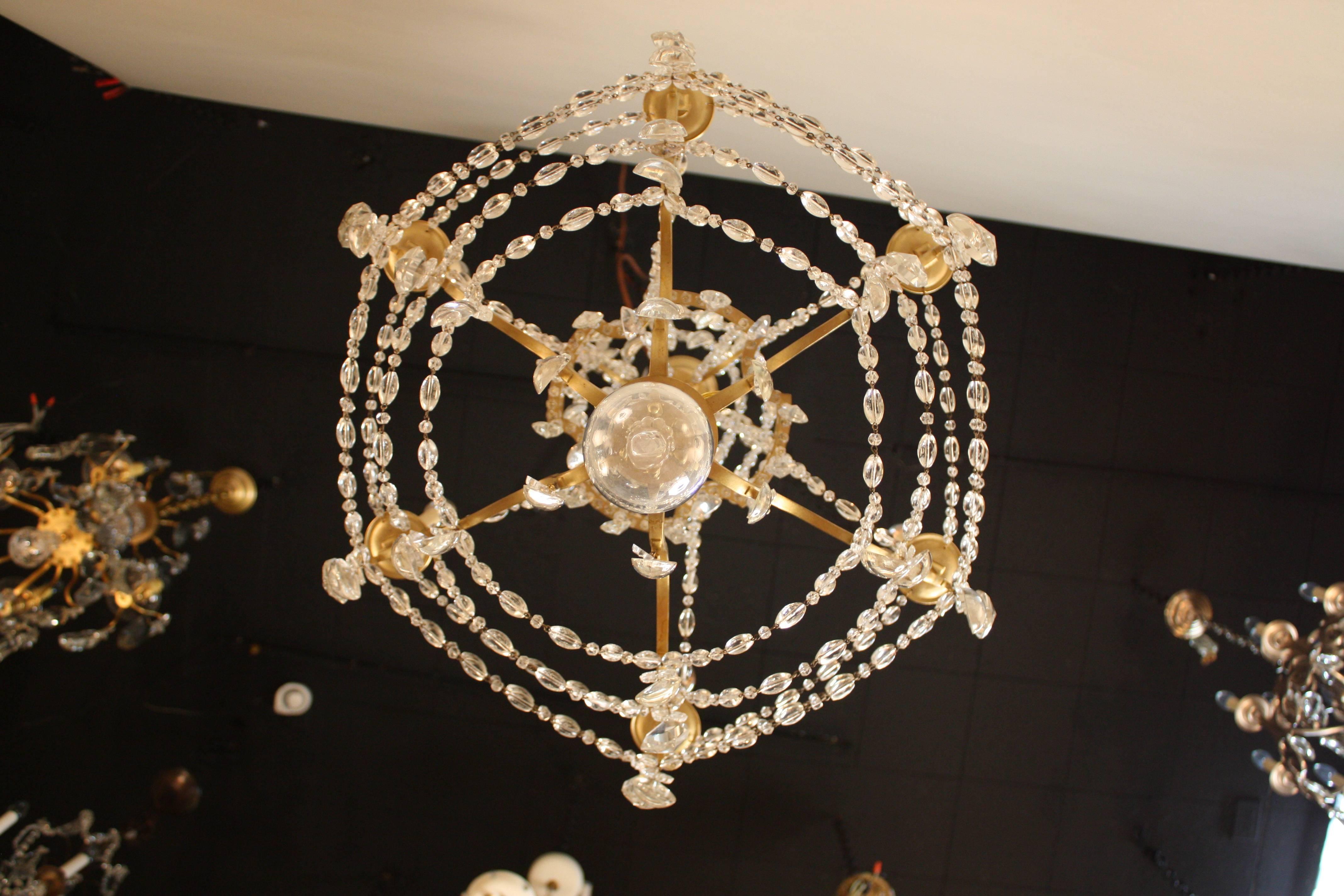 French Early 20th Century Crystal Chandelier by Maison Baguès 1