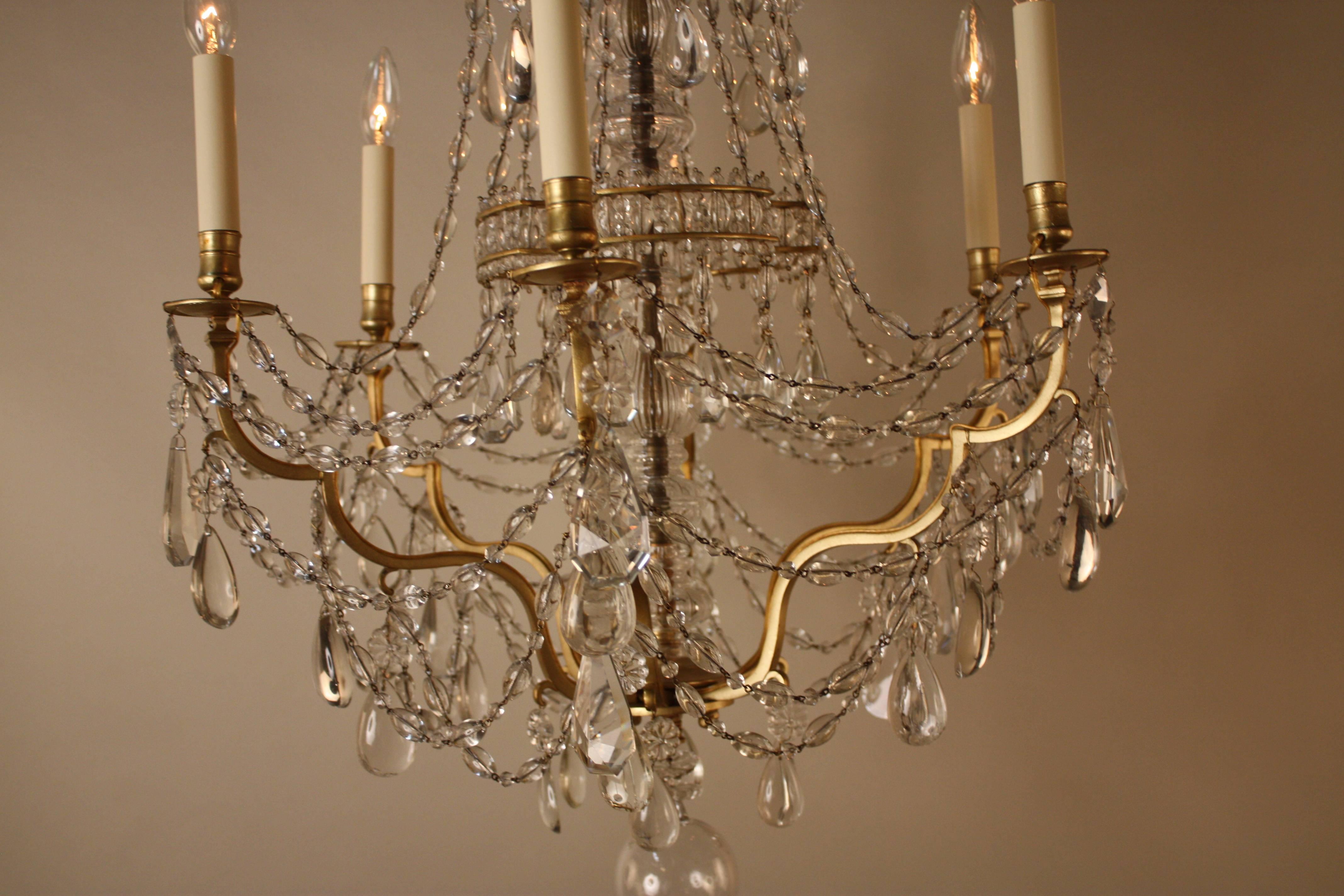French Early 20th Century Crystal Chandelier by Maison Baguès 2