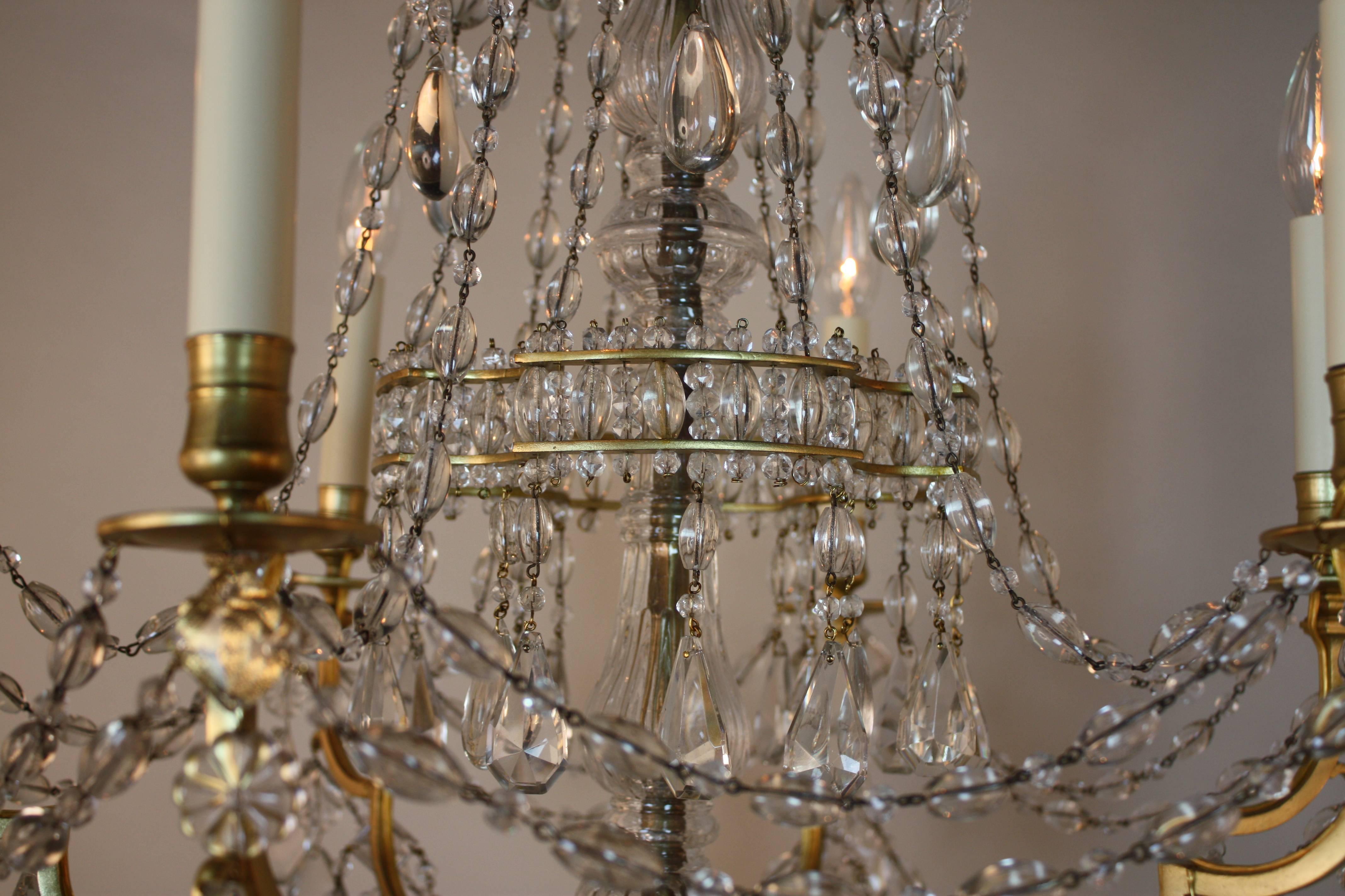 French Early 20th Century Crystal Chandelier by Maison Baguès 4