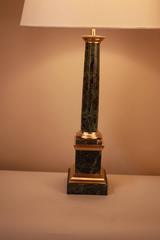 Classic Design Marble and Bronze Column Table