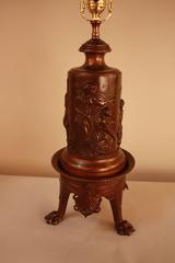 French 19th Century Bronze Table Lamp by F. Barbedienne