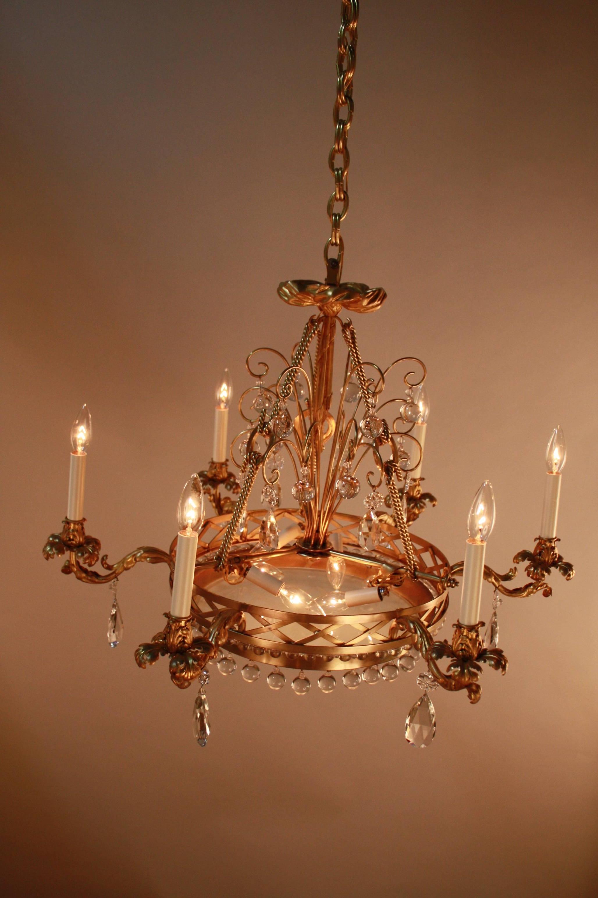 French Mid-Century Crystal Chandelier 2