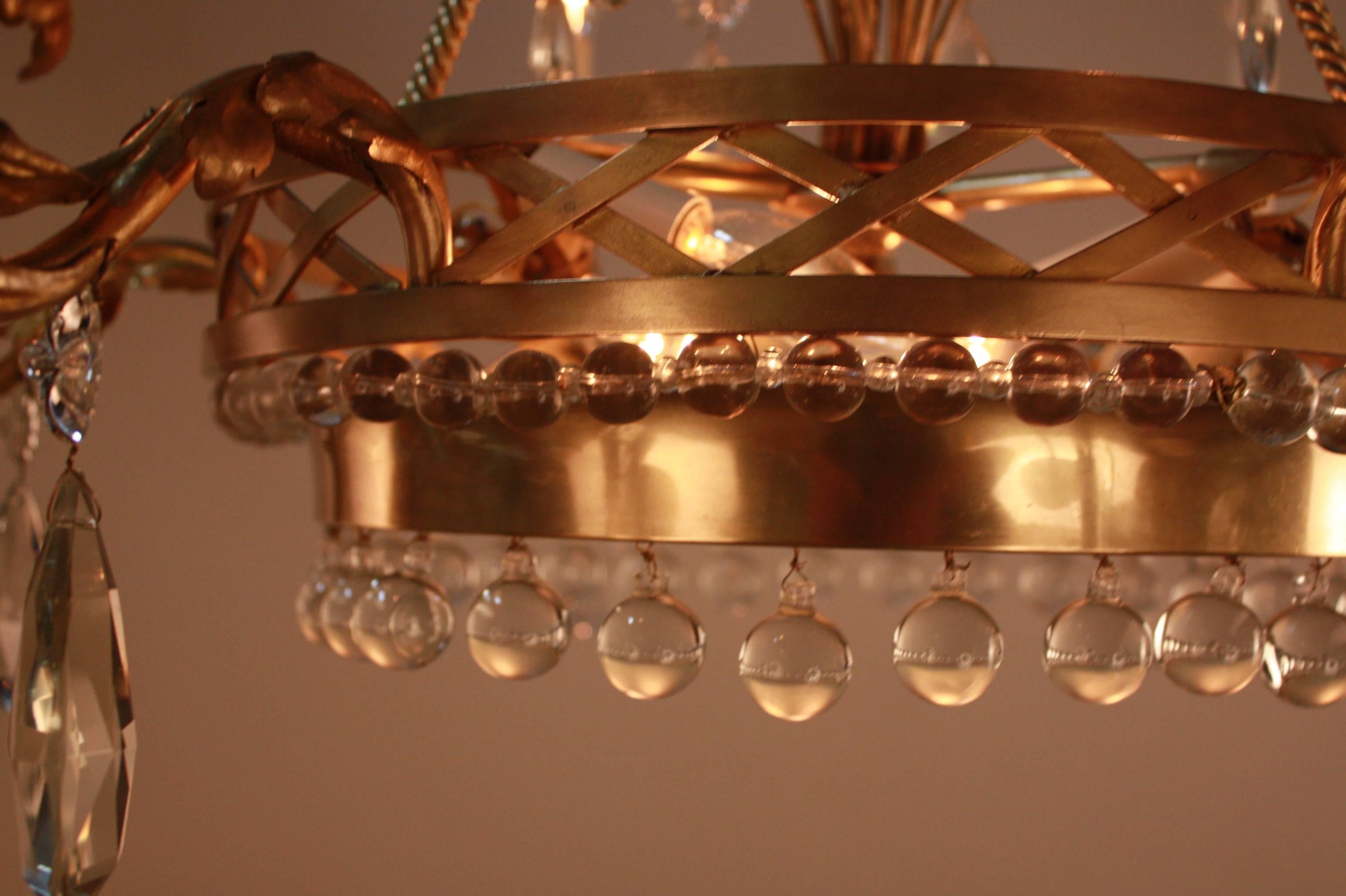 French Mid-Century Crystal Chandelier 3